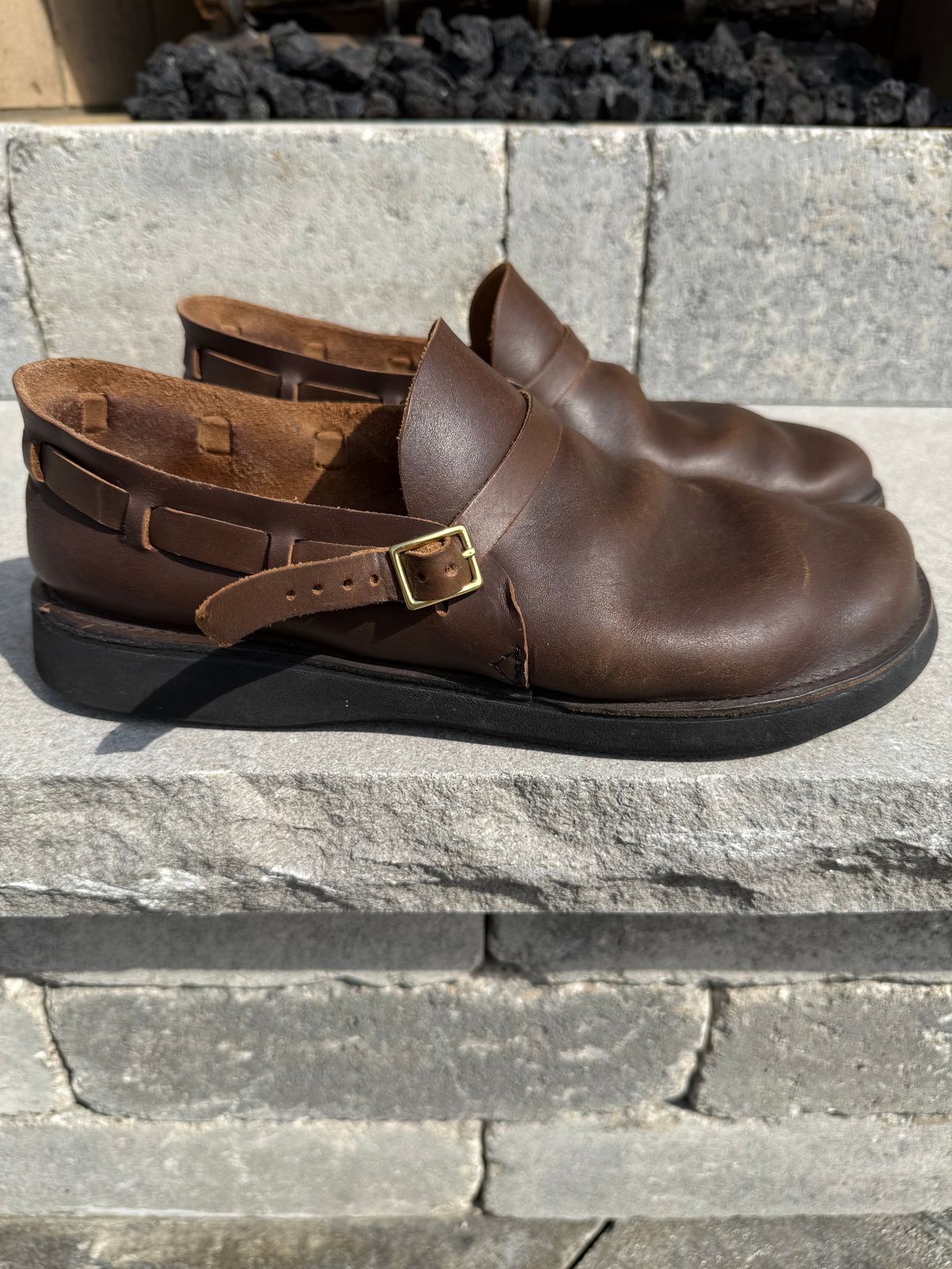 Photo by DMSR64 on April 3, 2026 of the Aurora Shoe Co. Middle English in Horween Dark Olive Chromexcel.