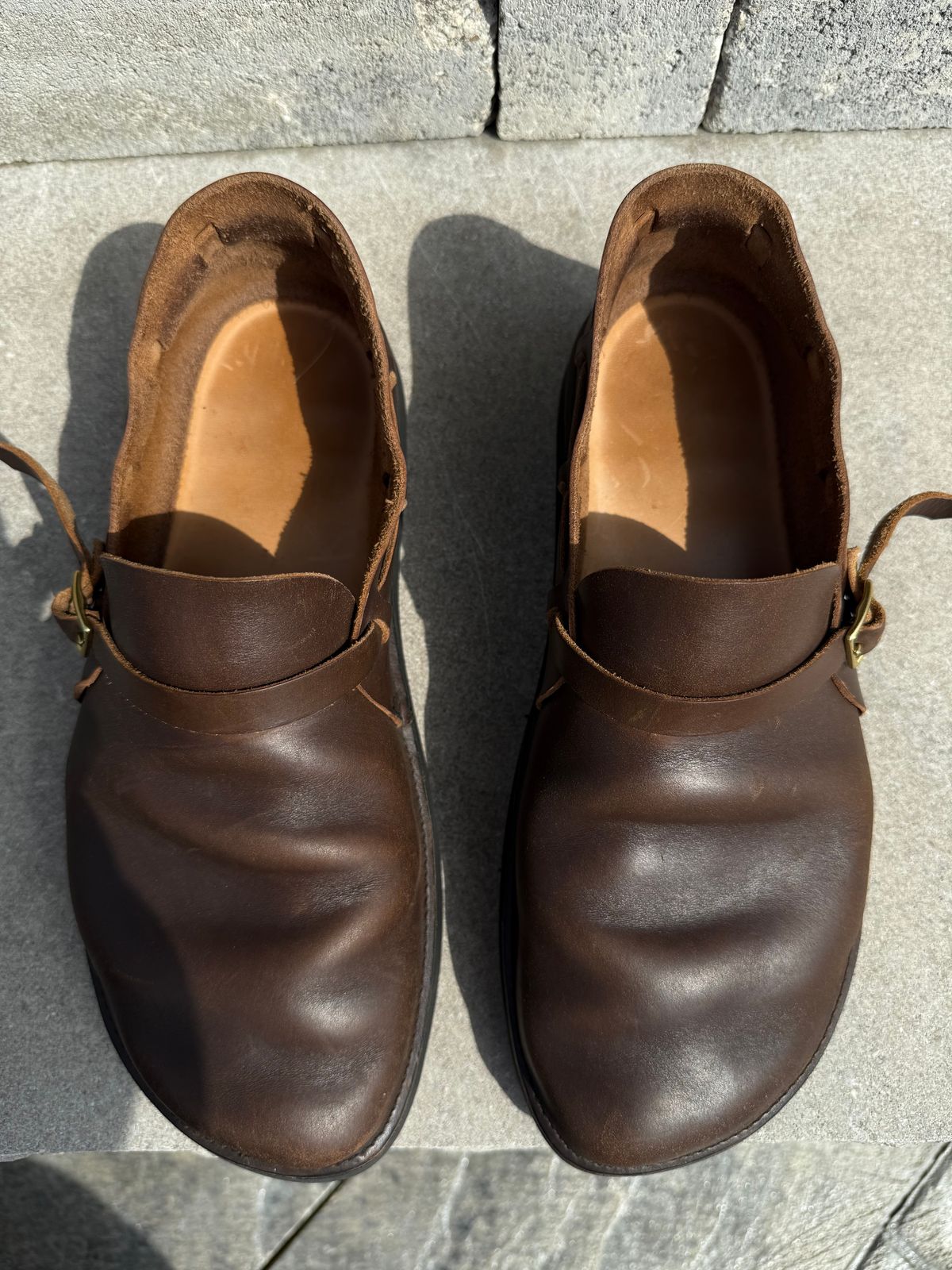 Photo by DMSR64 on April 3, 2026 of the Aurora Shoe Co. Middle English in Horween Dark Olive Chromexcel.