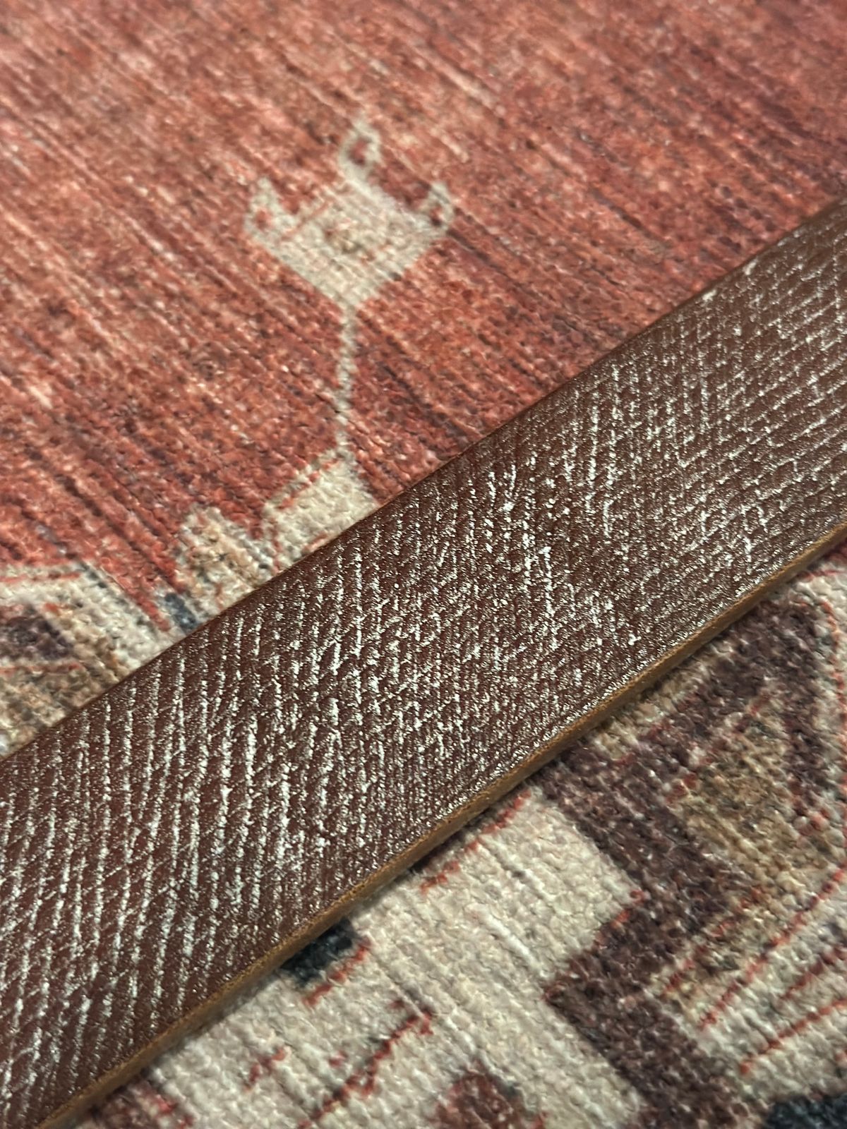 Photo by stitchdown on November 6, 2025 of the Titletown Goods Garrison Belt in J&FJ Baker Australian Nut Hatchgrain Bridle.