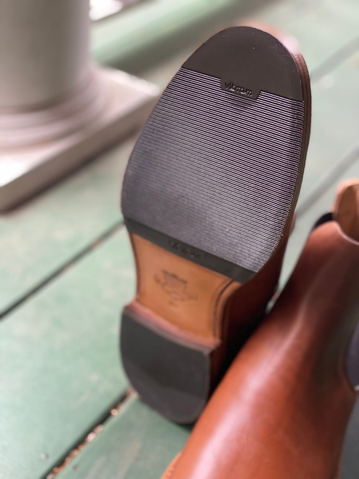 Photo by stitchdown on October 6, 2022 of the Rider Boot Co. Fritz in Maryam Toscanello Horsebutt.