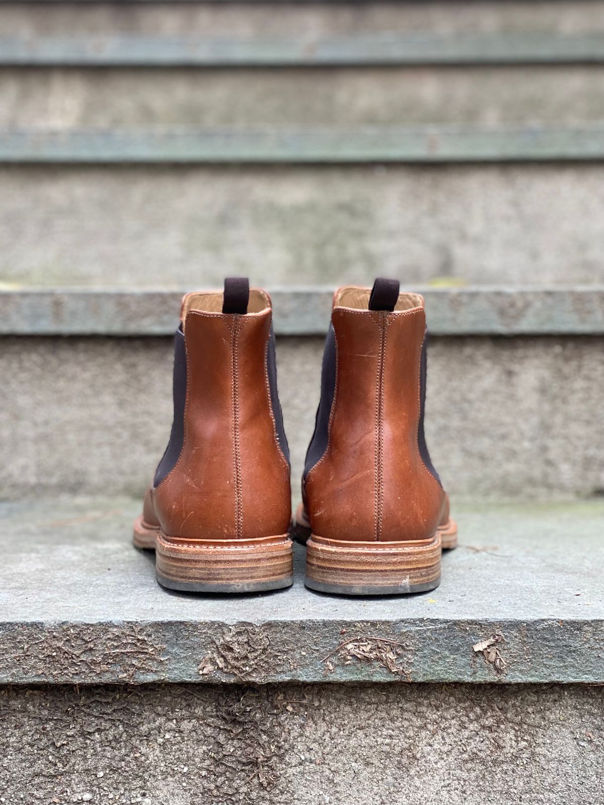 Photo by stitchdown on December 1, 2022 of the Rider Boot Co. Fritz in Maryam Toscanello Horsebutt.