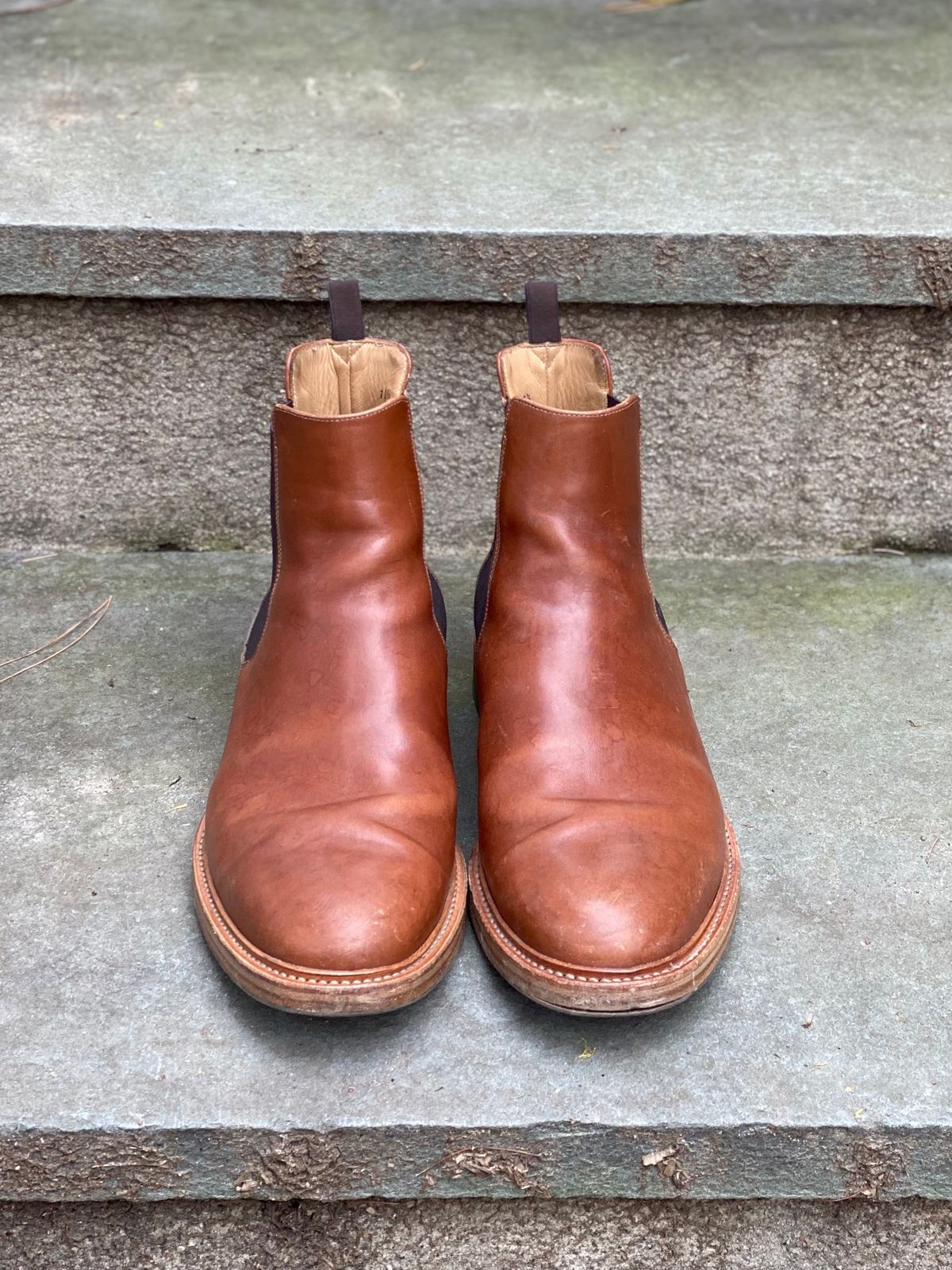 Photo by stitchdown on December 1, 2022 of the Rider Boot Co. Fritz in Maryam Toscanello Horsebutt.