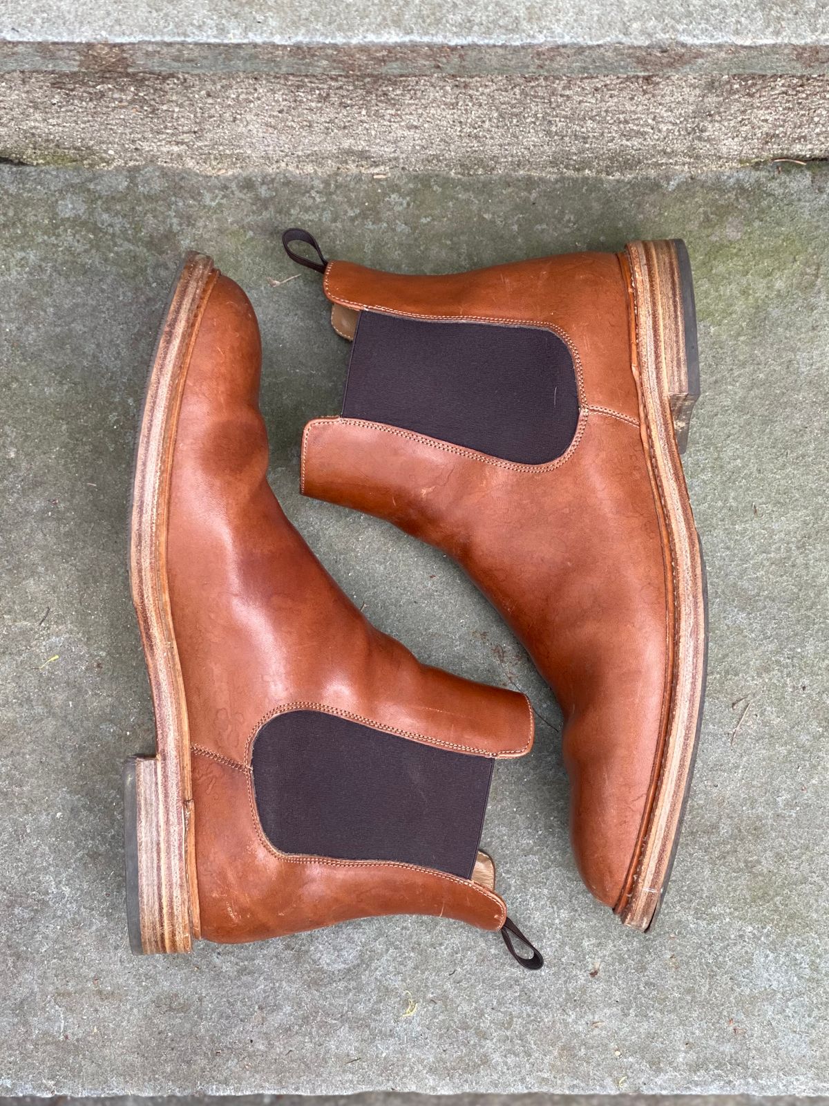 Photo by stitchdown on December 1, 2022 of the Rider Boot Co. Fritz in Maryam Toscanello Horsebutt.