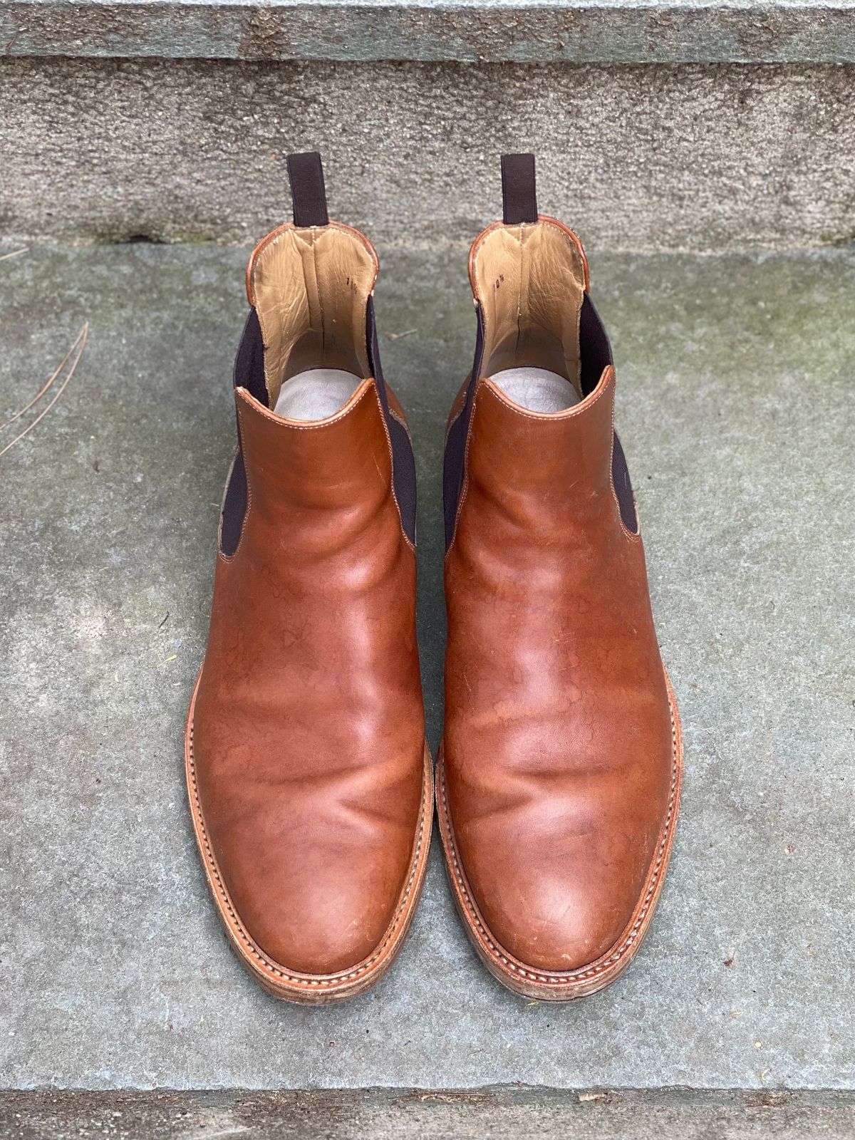 Photo by stitchdown on December 1, 2022 of the Rider Boot Co. Fritz in Maryam Toscanello Horsebutt.