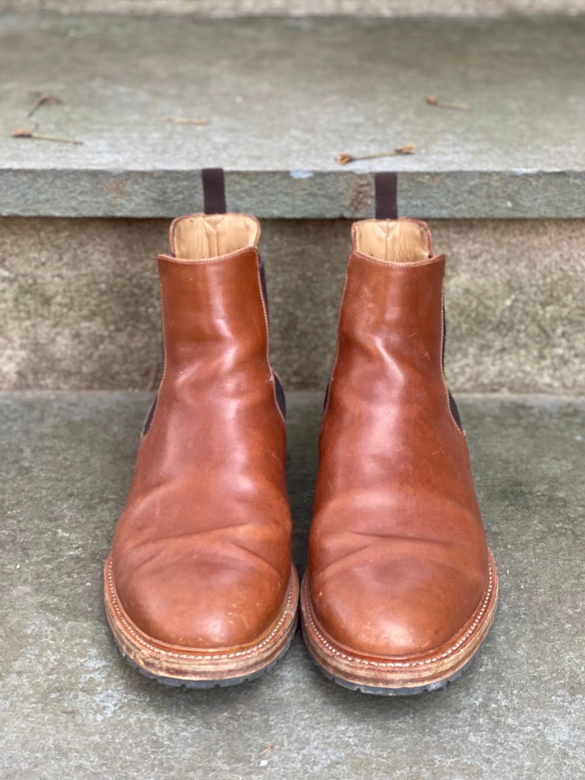 Photo by stitchdown on January 2, 2023 of the Rider Boot Co. Fritz in Maryam Toscanello Horsebutt.