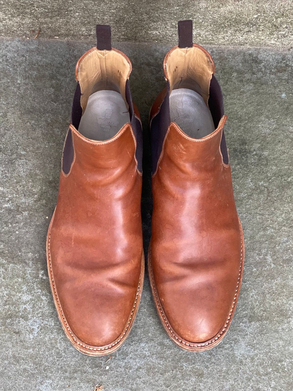 Photo by stitchdown on January 2, 2023 of the Rider Boot Co. Fritz in Maryam Toscanello Horsebutt.