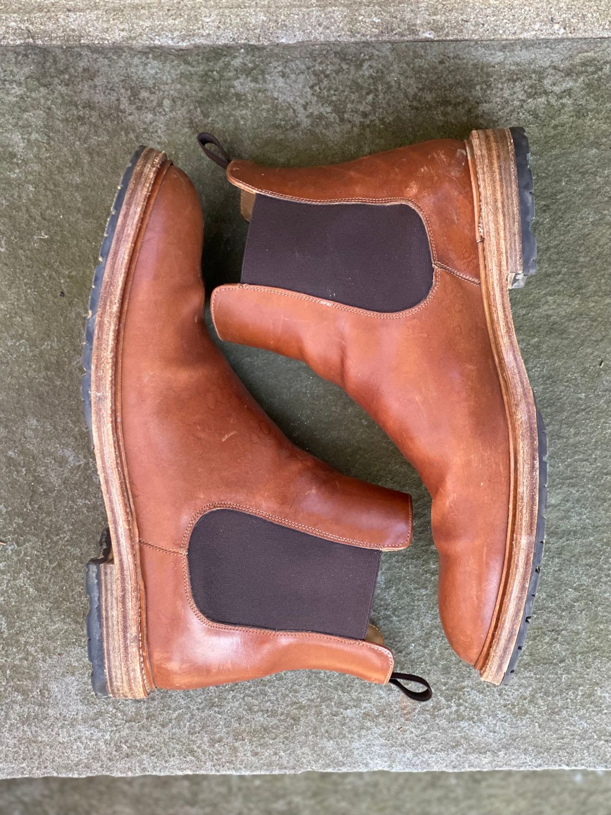 Photo by stitchdown on February 1, 2023 of the Rider Boot Co. Fritz in Maryam Toscanello Horsebutt.