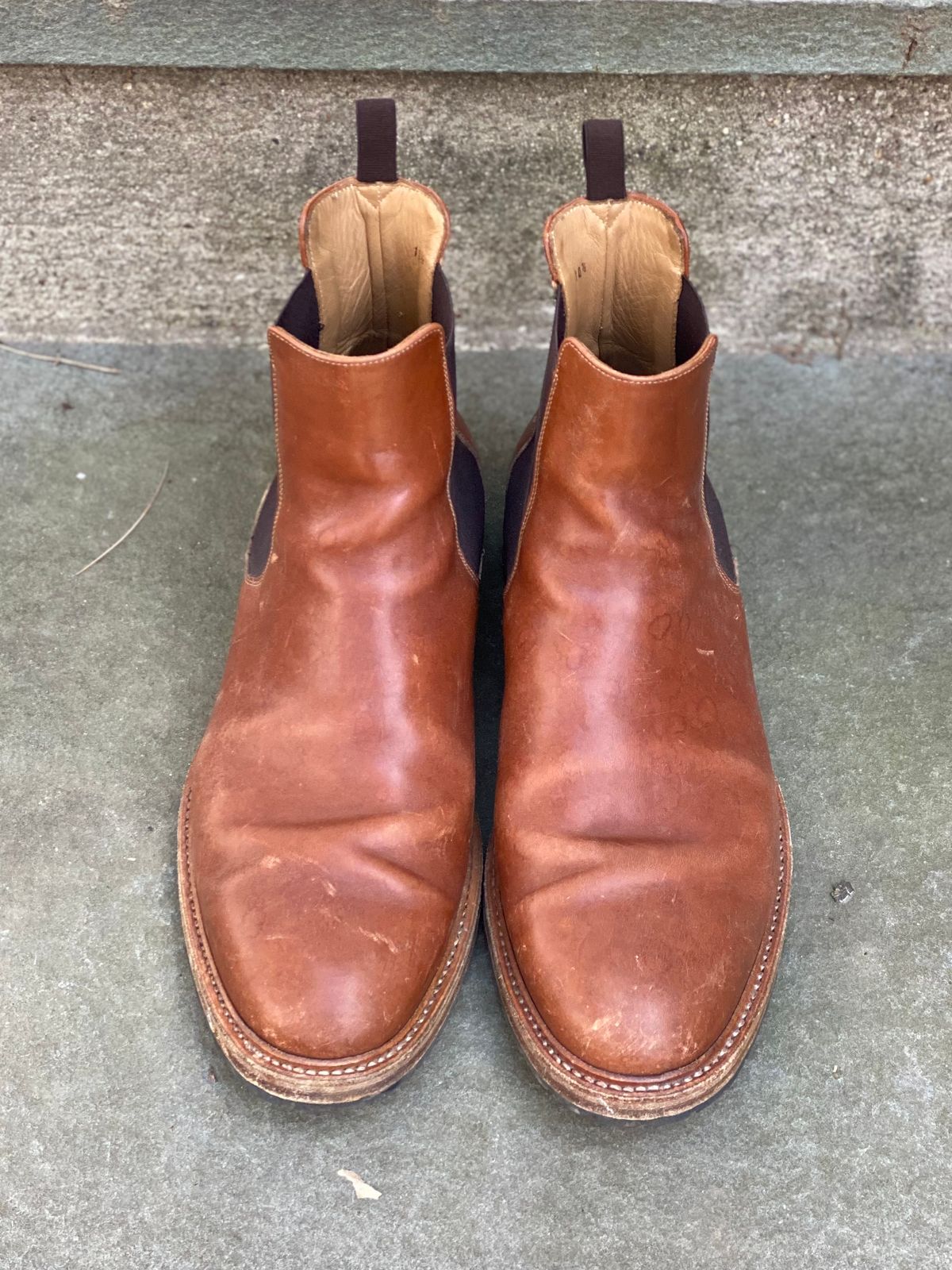 Photo by stitchdown on March 4, 2023 of the Rider Boot Co. Fritz in Maryam Toscanello Horsebutt.