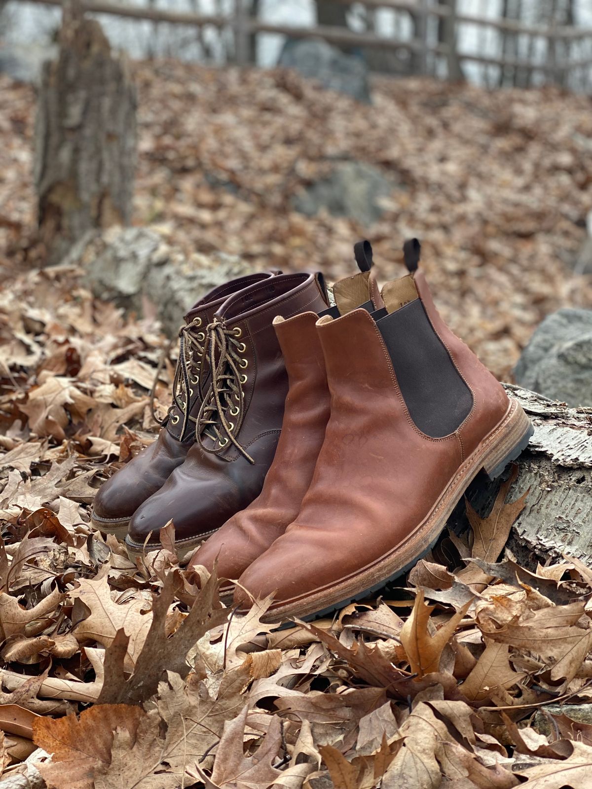 Photo by stitchdown on April 5, 2023 of the Rider Boot Co. Fritz in Maryam Toscanello Horsebutt.