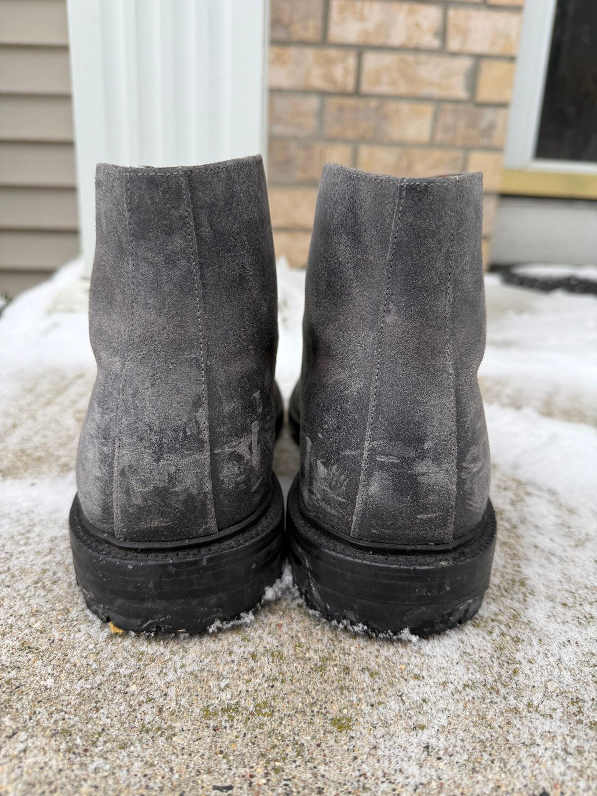 Photo by josiahmayo on December 5, 2025 of the Grant Stone Cap Toe Boot in C.F. Stead Frost Waxy Commander.