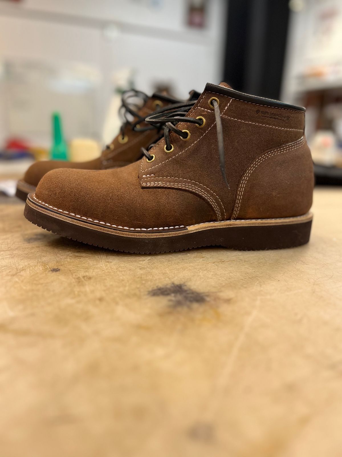 Photo by kendiamond on September 25, 2023 of the Ken Diamond 1/2 Cut in Horween Kudu Chromexcel.