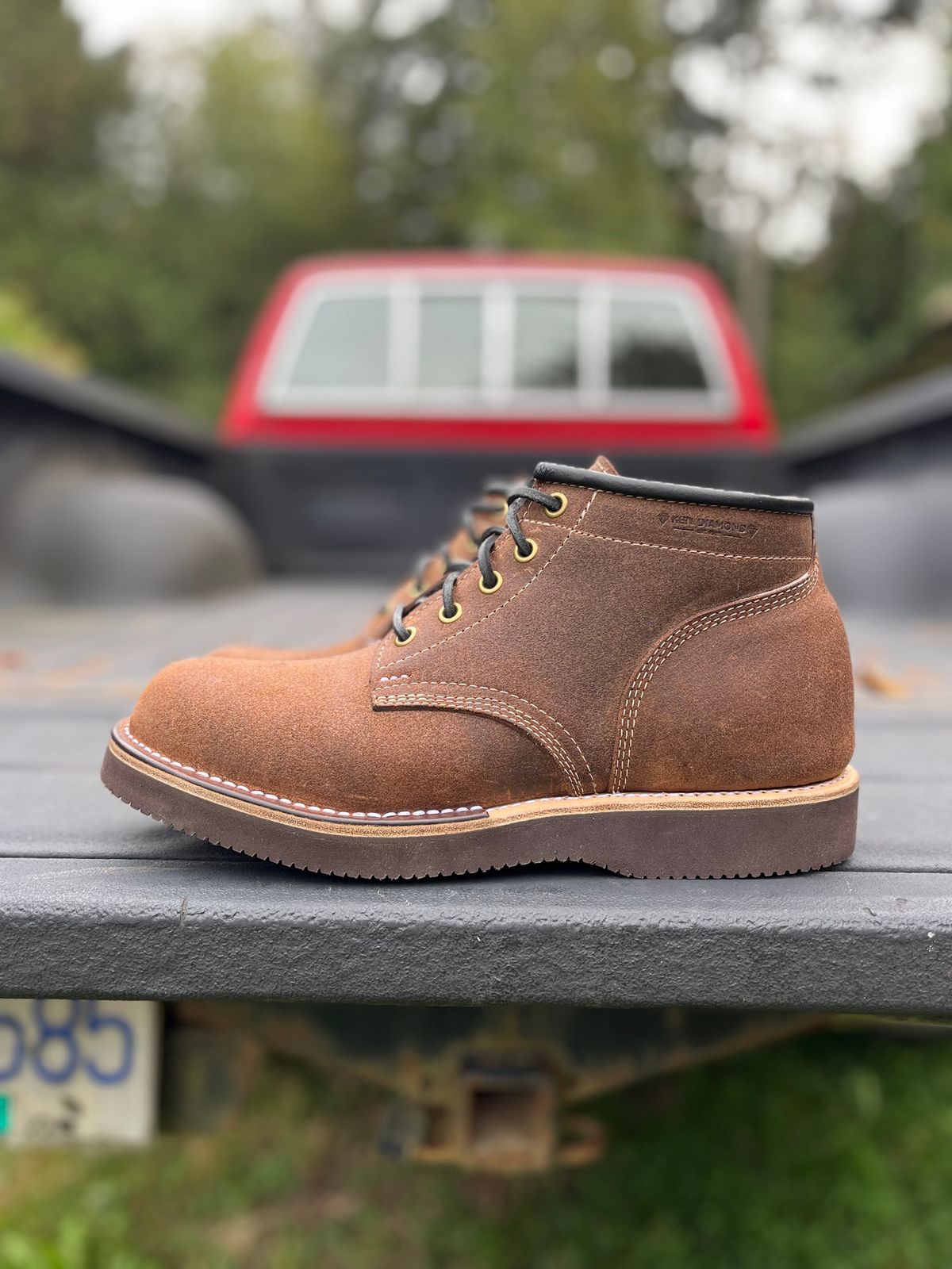 Photo by kendiamond on October 1, 2023 of the Ken Diamond 1/2 Cut in Horween Kudu Chromexcel.