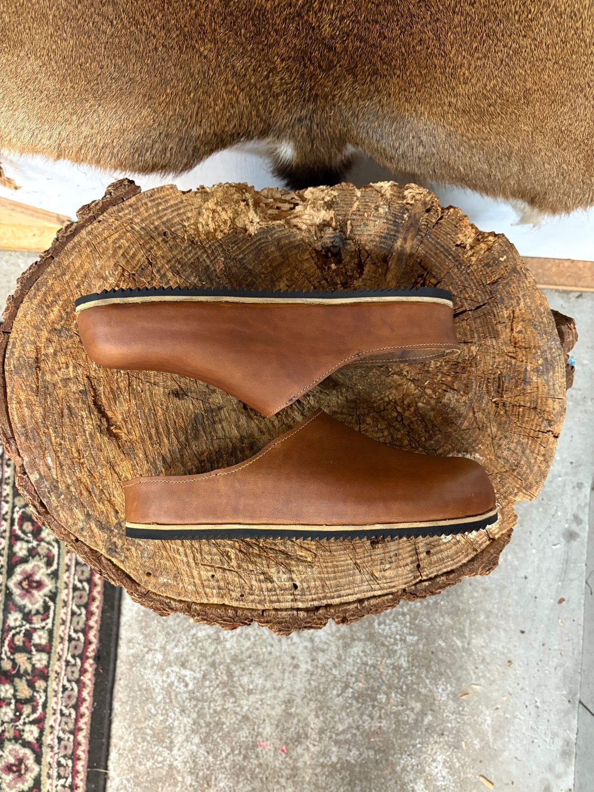 Photo by kendiamond on November 2, 2025 of the Ken Diamond Slipper in Horween Tan Latigo.
