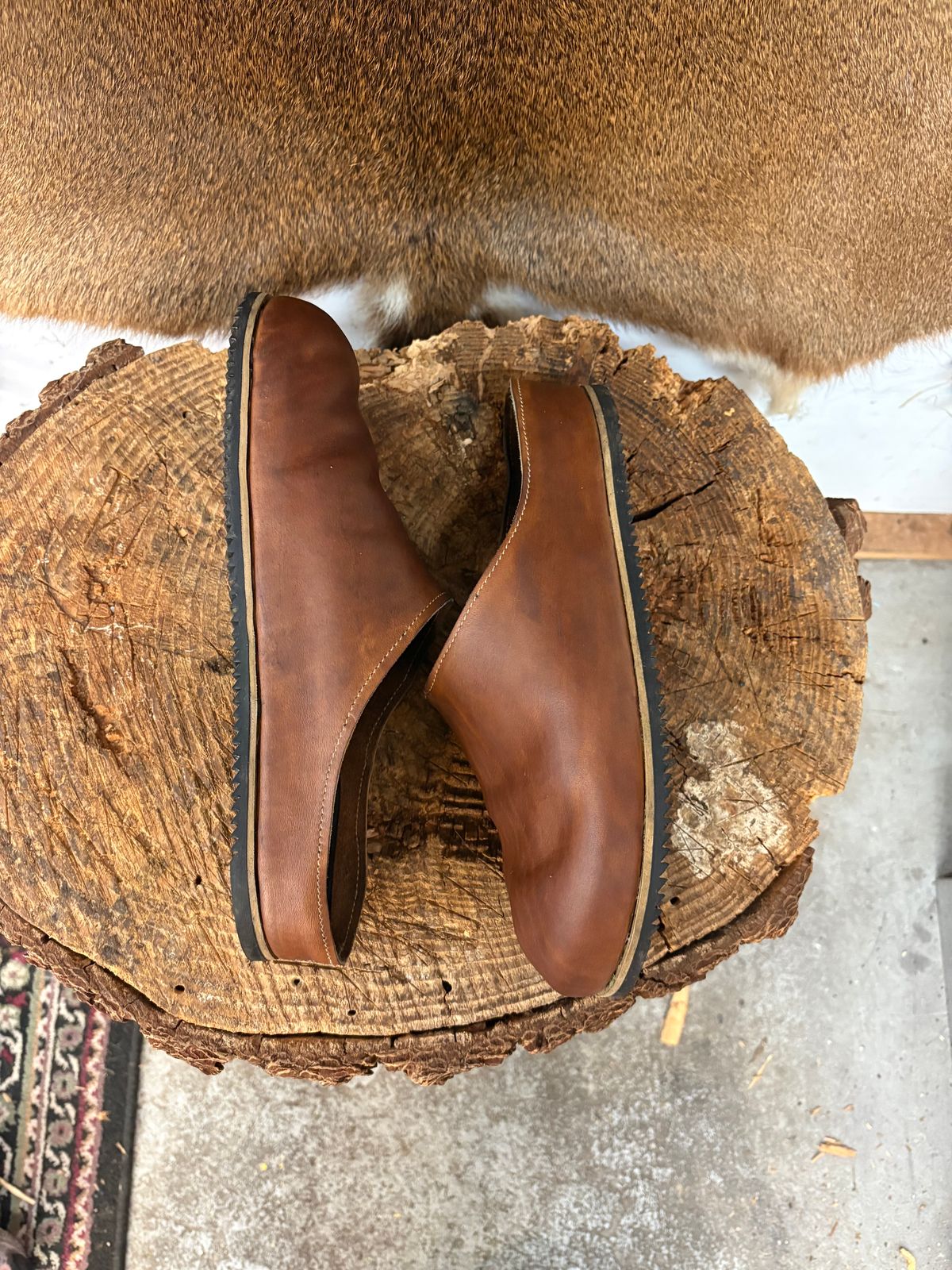 Photo by kendiamond on December 2, 2025 of the Ken Diamond Slipper in Horween Tan Latigo.