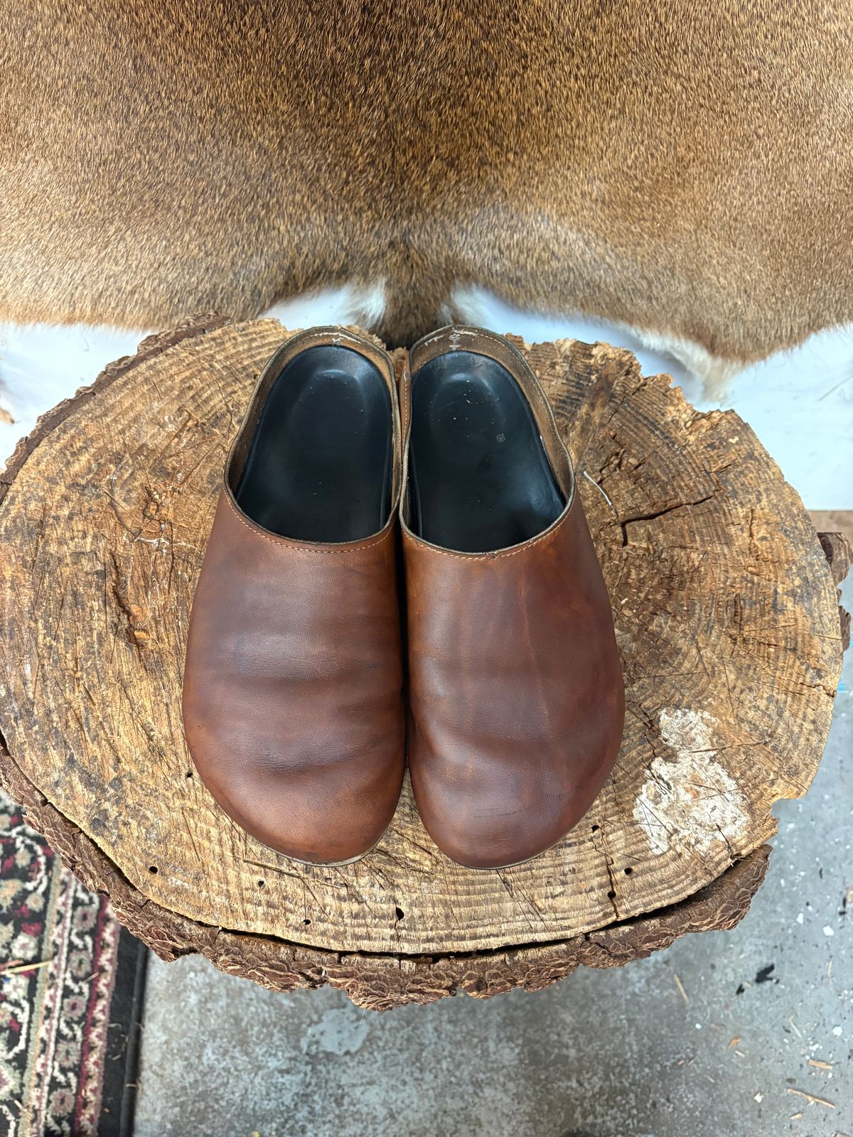 Photo by kendiamond on January 5, 2026 of the Ken Diamond Slipper in Horween Tan Latigo.