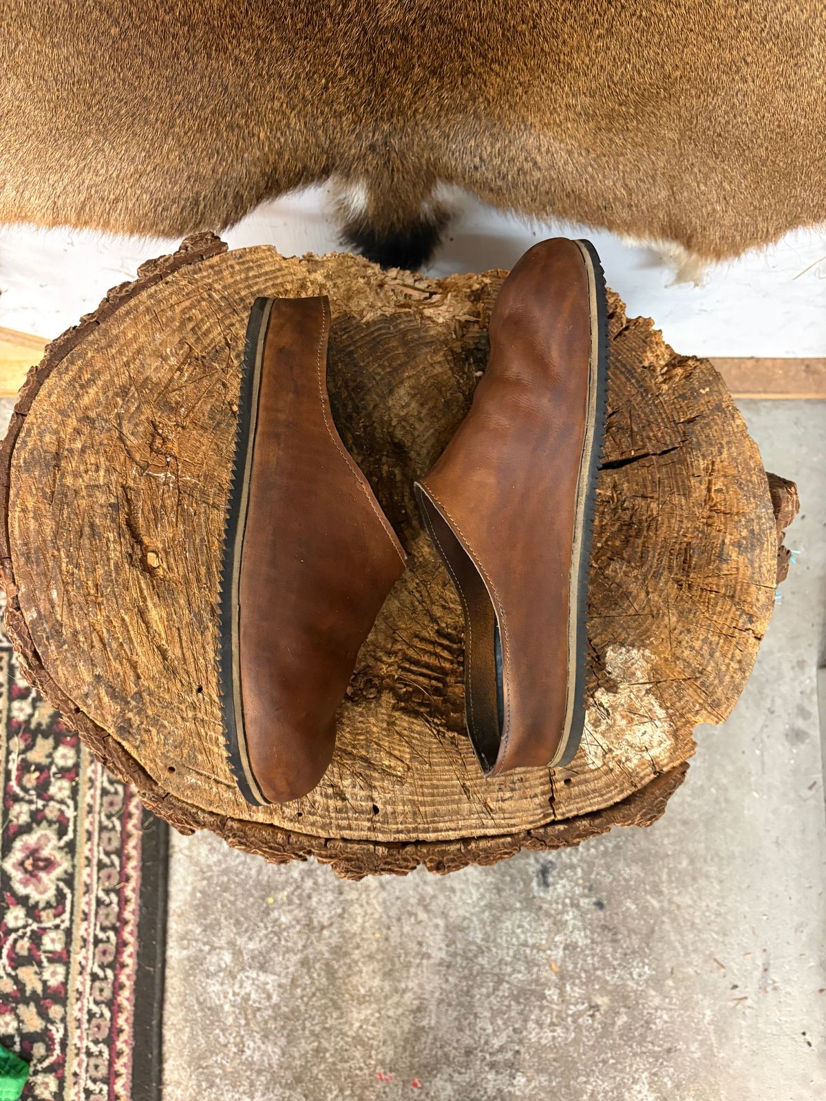 Photo by kendiamond on February 3, 2026 of the Ken Diamond Slipper in Horween Tan Latigo.