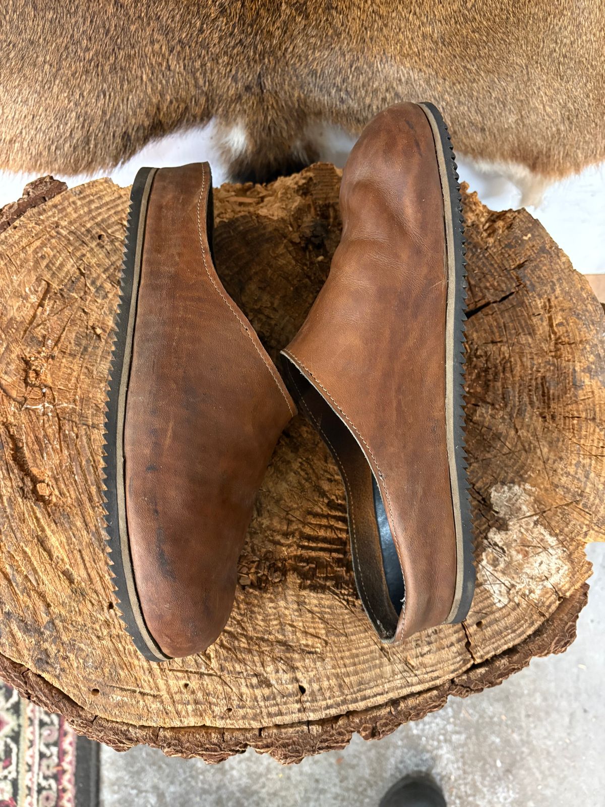 Photo by kendiamond on March 5, 2026 of the Ken Diamond Slipper in Horween Tan Latigo.