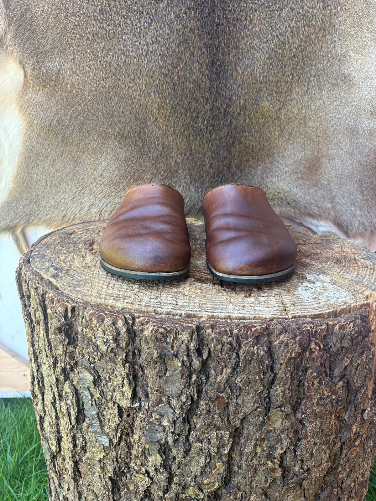 Photo by kendiamond on April 5, 2026 of the Ken Diamond Slipper in Horween Tan Latigo.