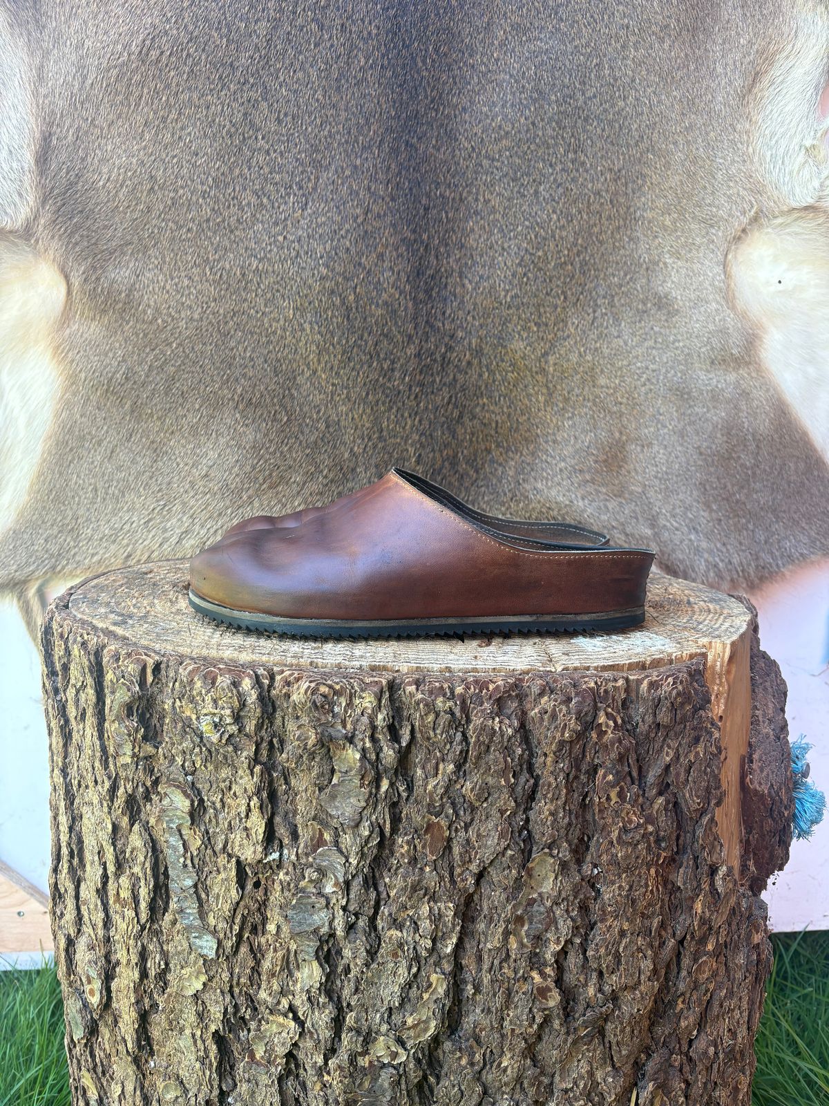 Photo by kendiamond on April 5, 2026 of the Ken Diamond Slipper in Horween Tan Latigo.