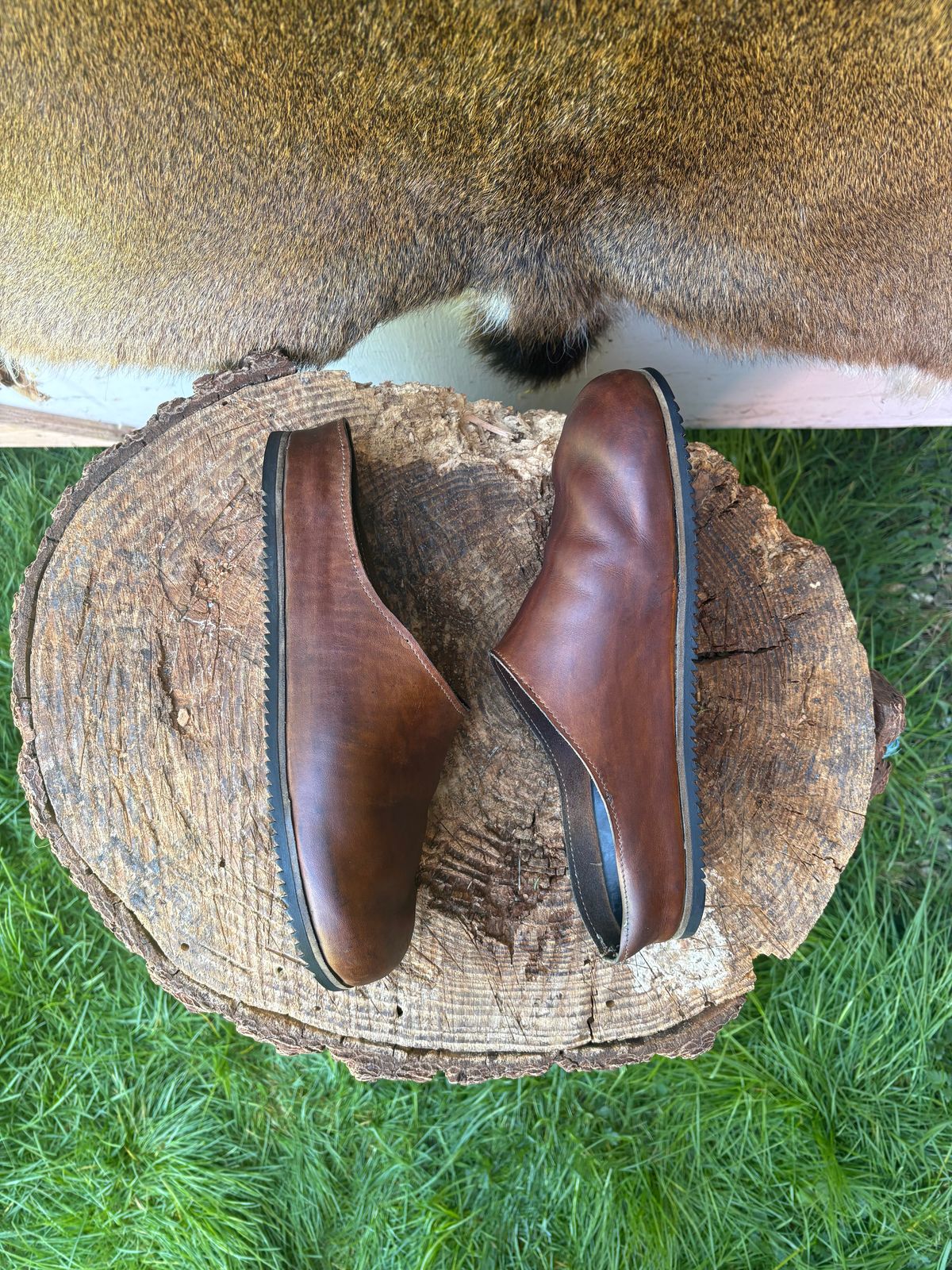 Photo by kendiamond on April 5, 2026 of the Ken Diamond Slipper in Horween Tan Latigo.