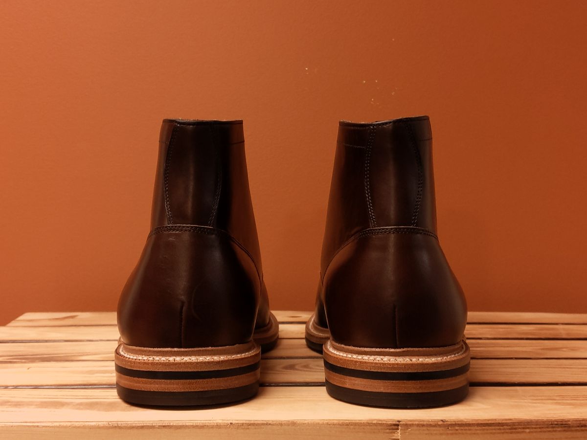 Photo by uriandries on October 9, 2023 of the Grant Stone Diesel Boot in Horween Crimson Chromexcel.