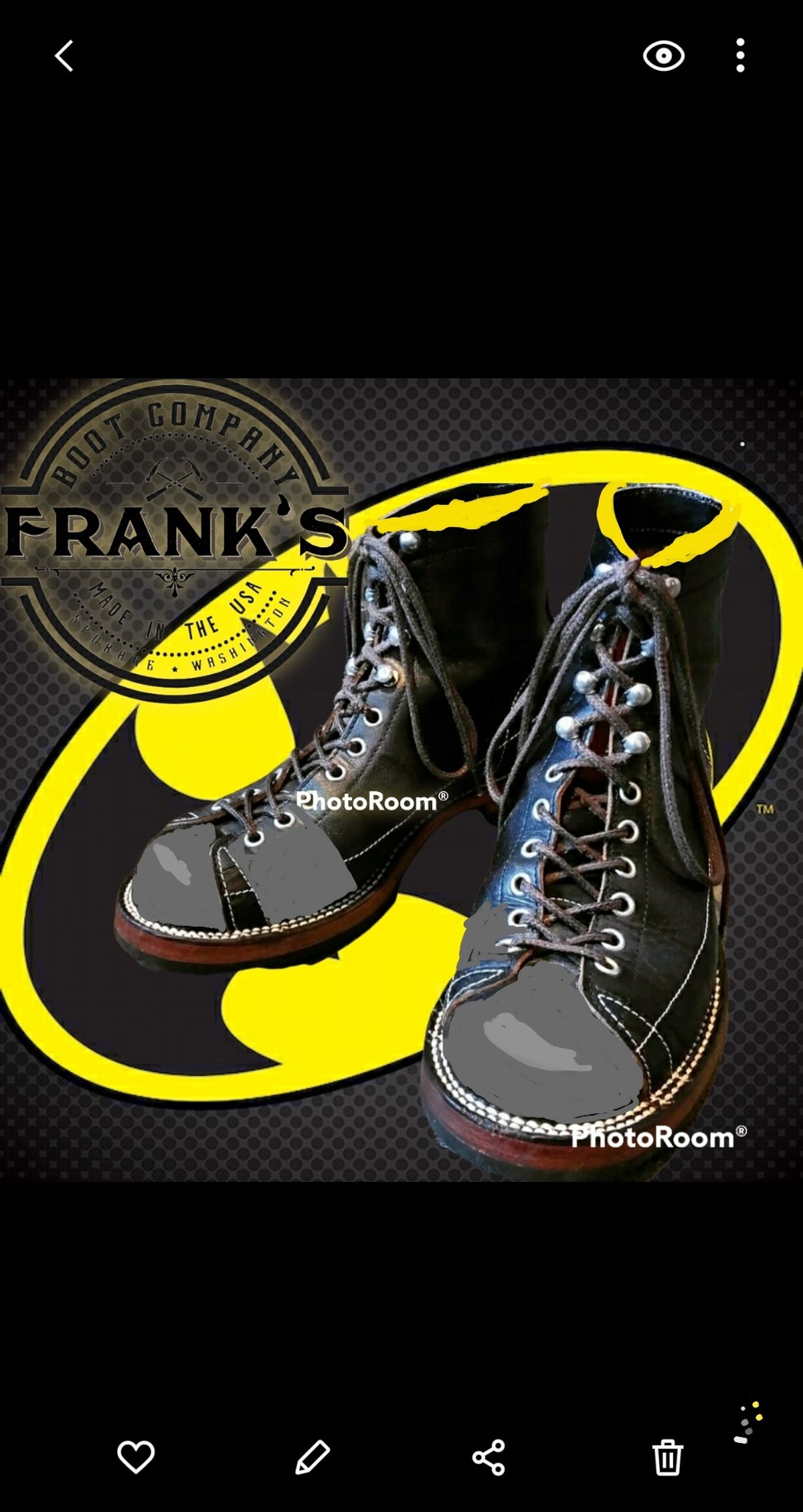 Photo by Akslavelabor on April 4, 2024 of the Frank's Boots Monkey Boot in Horween Black Essex.