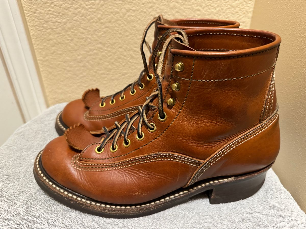 Photo by wildcat98 on February 6, 2024 of the John Lofgren Donkey Puncher Boots in Badalassi Carlo Cognac Minerva.