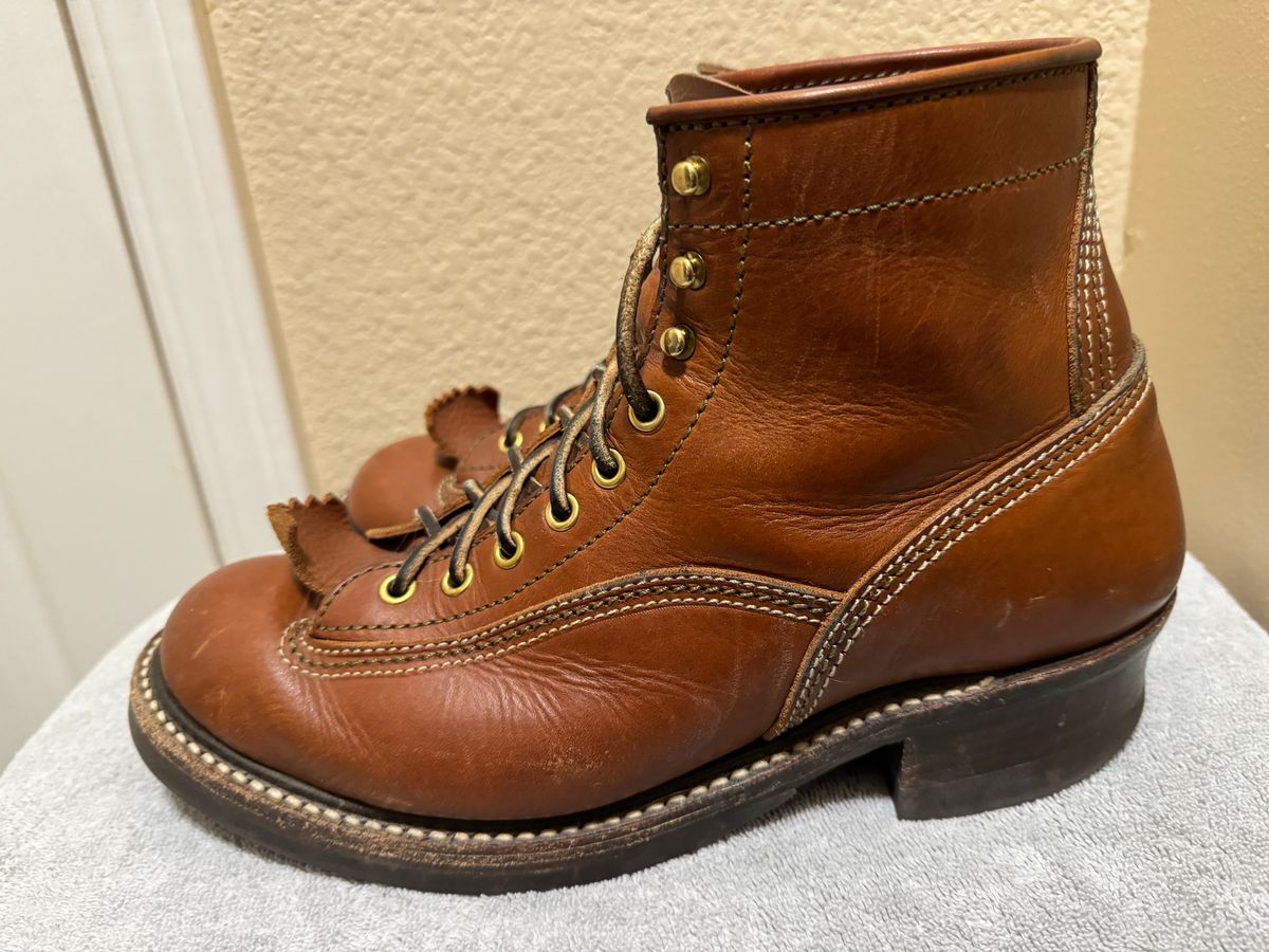 Photo by wildcat98 on March 5, 2024 of the John Lofgren Donkey Puncher Boots in Badalassi Carlo Cognac Minerva.