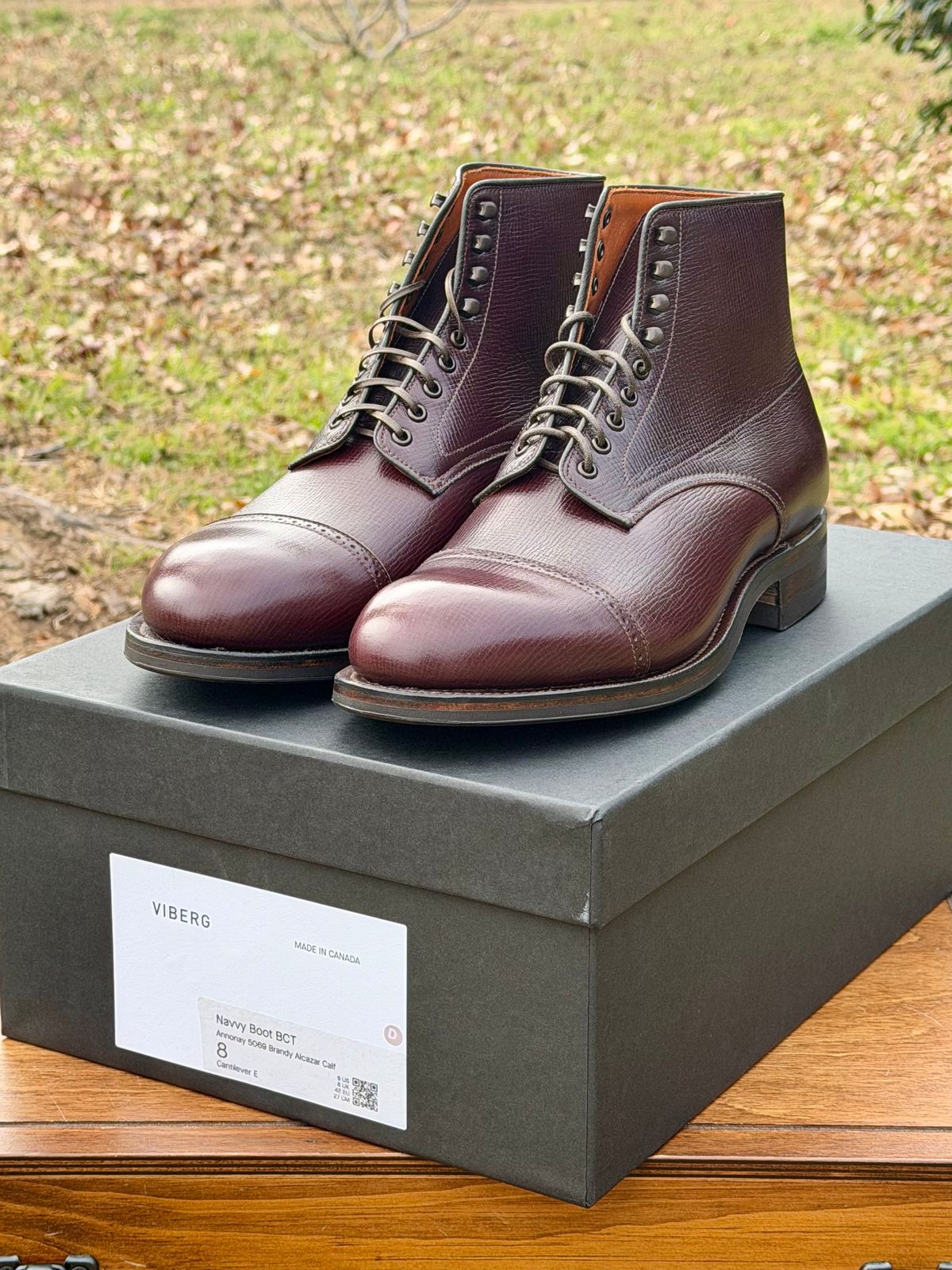 Photo by itsyaboisqueak on January 22, 2026 of the Viberg Navvy in Annonay Brandy Alcazar Calf.