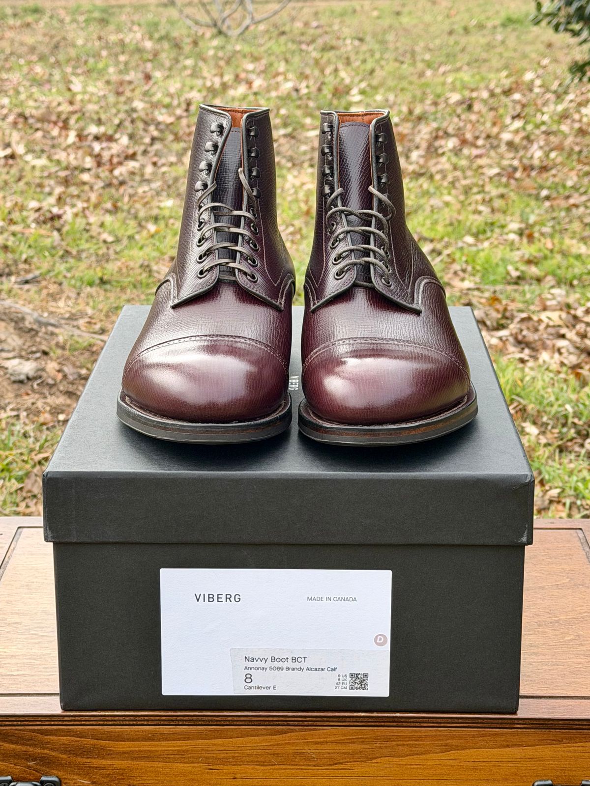 Photo by itsyaboisqueak on January 22, 2026 of the Viberg Navvy in Annonay Brandy Alcazar Calf.