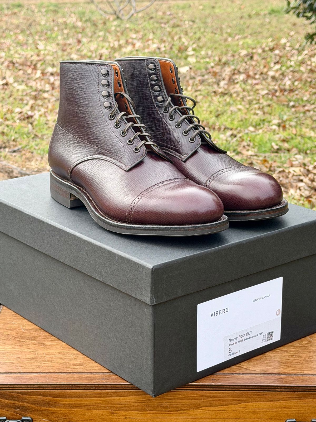 Photo by itsyaboisqueak on January 22, 2026 of the Viberg Navvy in Annonay Brandy Alcazar Calf.