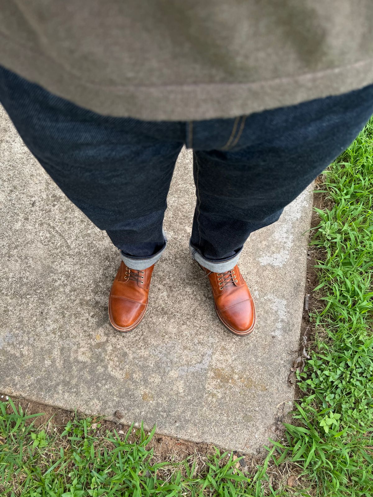 Photo by itsyaboisqueak on June 5, 2026 of the Viberg Service Boot in Horween English Tan Cypress.
