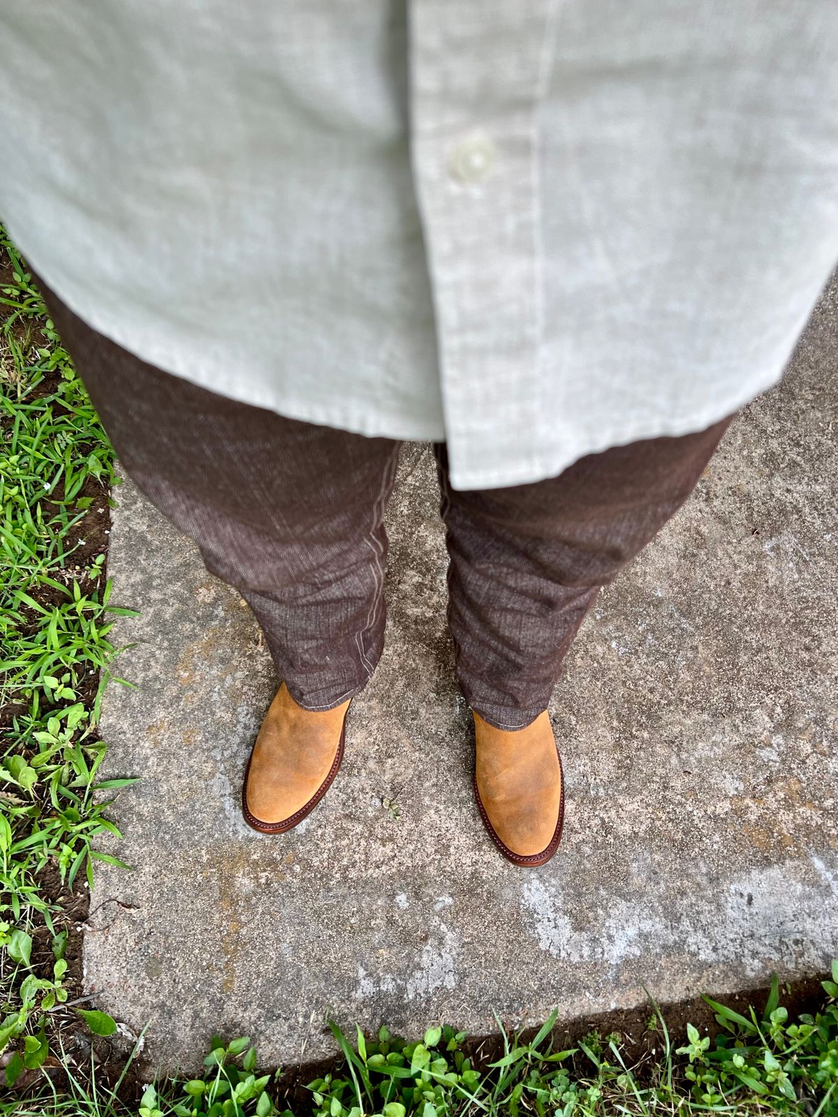 Photo by itsyaboisqueak on June 13, 2025 of the Rios of Mercedes Roper in Buckwheat Waxed Kudu.