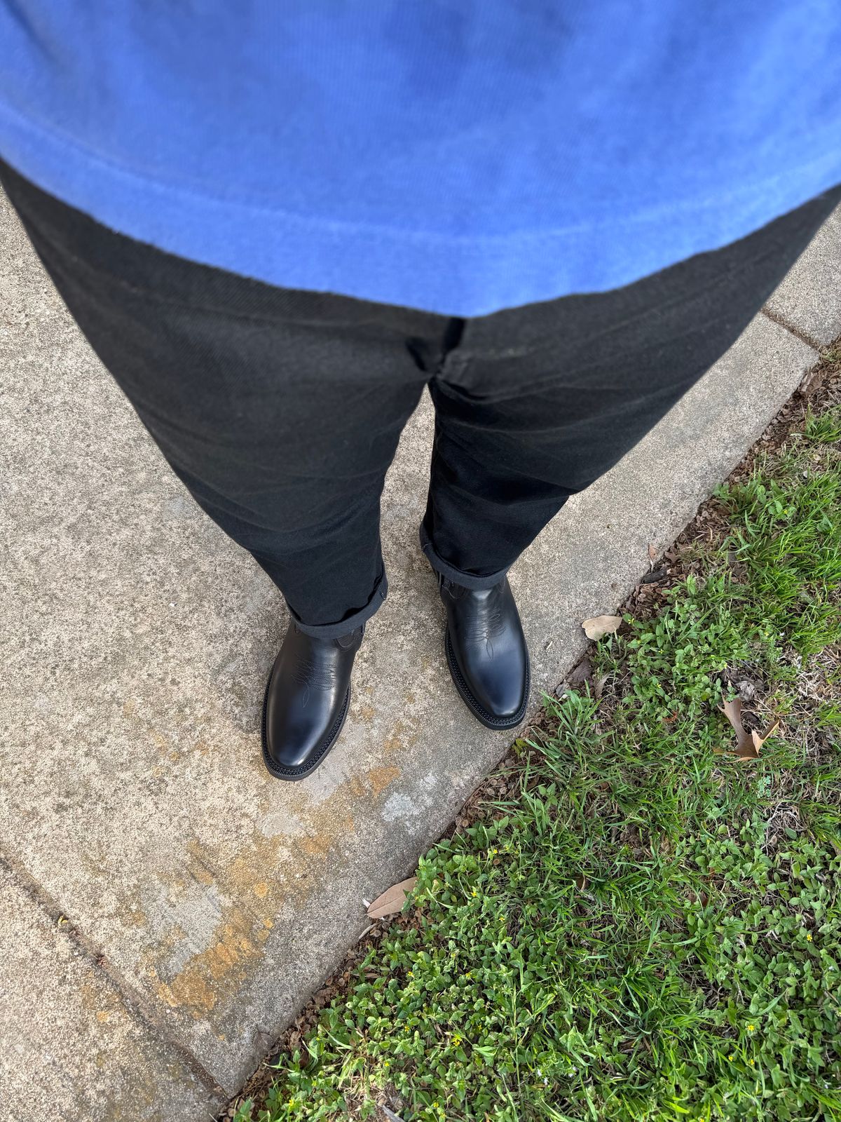 Photo by itsyaboisqueak on March 31, 2026 of the Rolling Dub Trio Loro Sidezip in Black Box Calf.