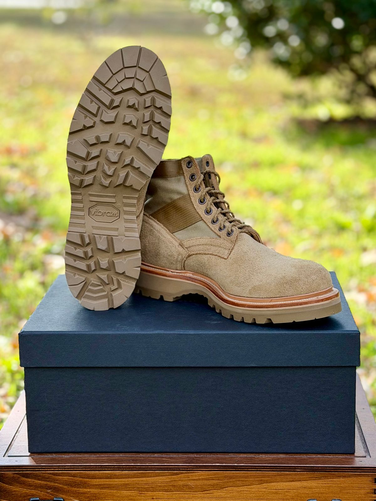 Photo by itsyaboisqueak on December 5, 2025 of the Viberg Jungle Boot V2 in C.F. Stead Waxy Mojave Unicorn Elk RO.