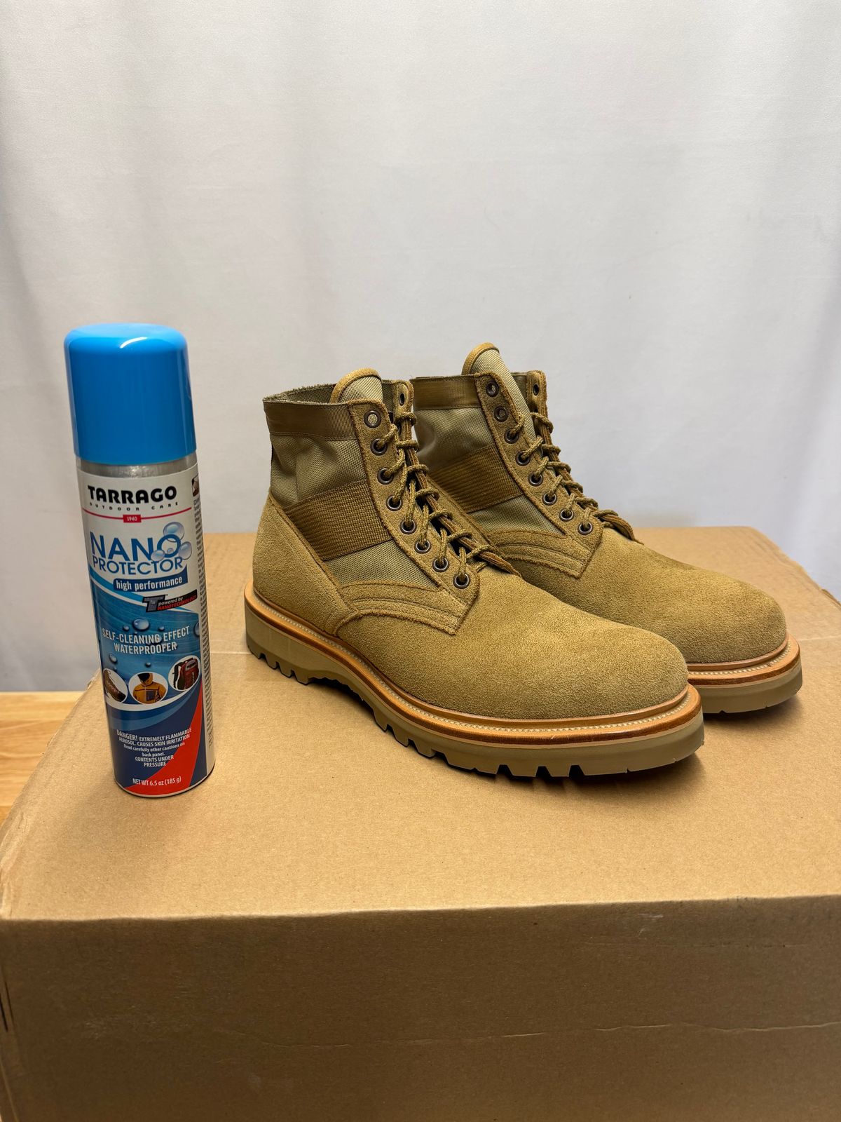 Photo by itsyaboisqueak on April 18, 2026 of the Viberg Jungle Boot V2 in C.F. Stead Waxy Mojave Unicorn Elk RO.
