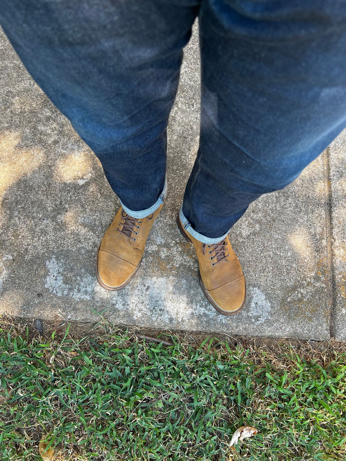 Photo by itsyaboisqueak on August 10, 2025 of the Viberg Service Boot in Horween Wheat Predator Roughout.