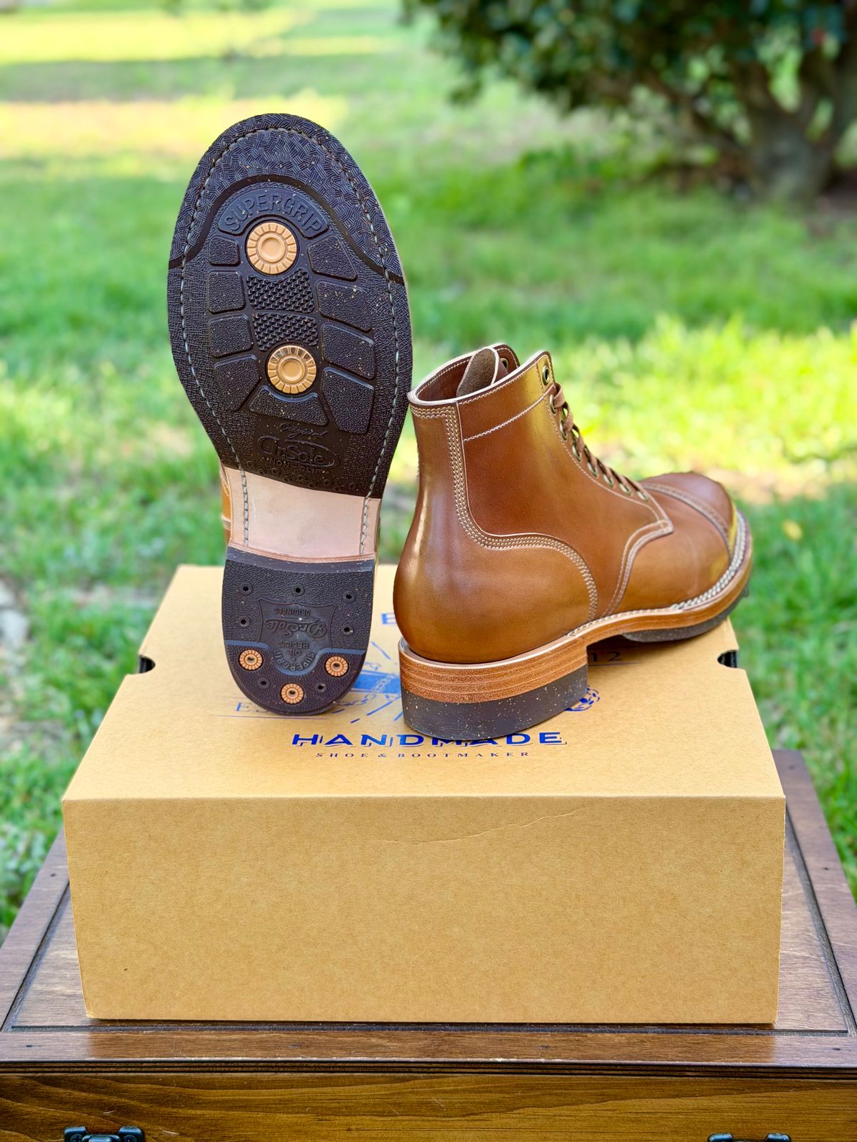 Photo by itsyaboisqueak on March 31, 2026 of the Onderhoud SVC03 Service Boot in Horween Amaretto Shell Cordovan.