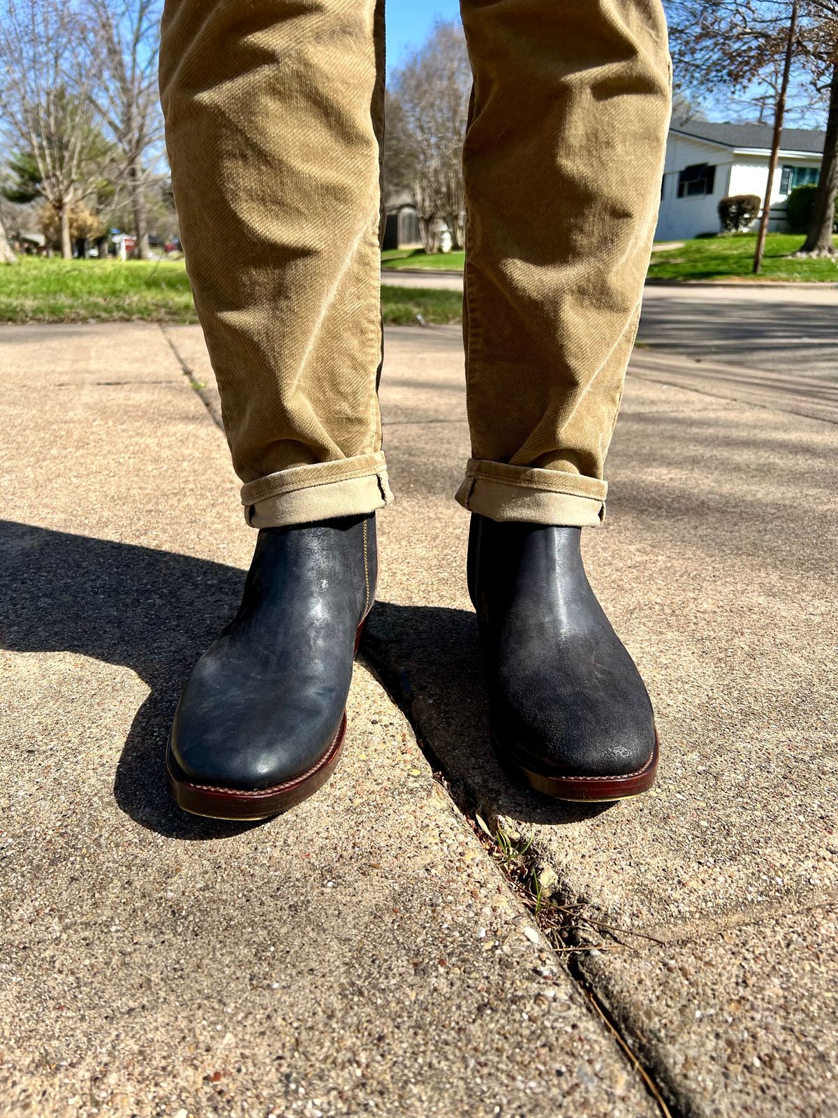 Photo by itsyaboisqueak on March 15, 2025 of the Fortis Boots Antasena in Maryam Andrea Reverse Overdye.