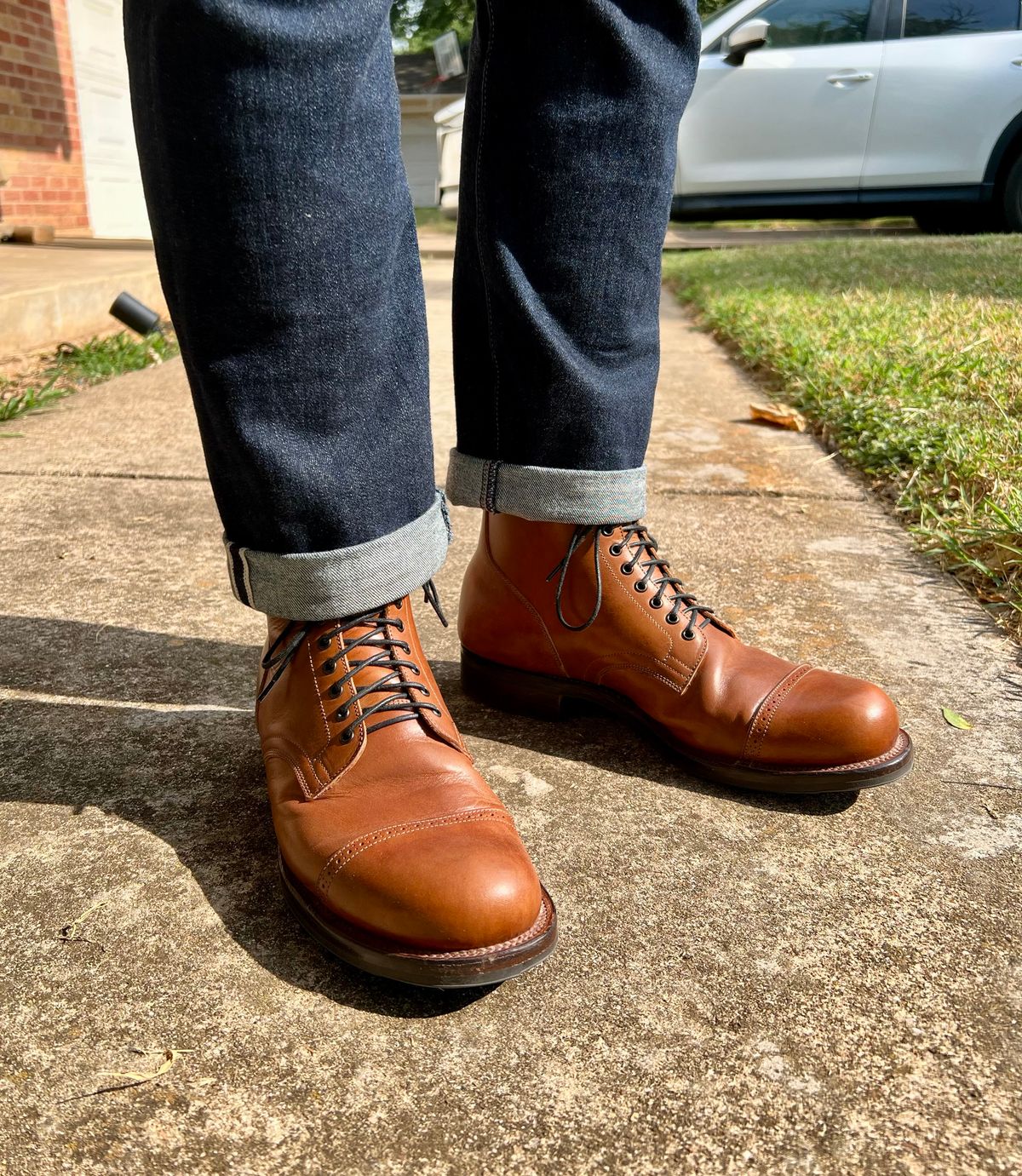 Photo by itsyaboisqueak on August 3, 2025 of the Viberg Service Boot in Conceria 800 Antique Oiled Vacchetta.