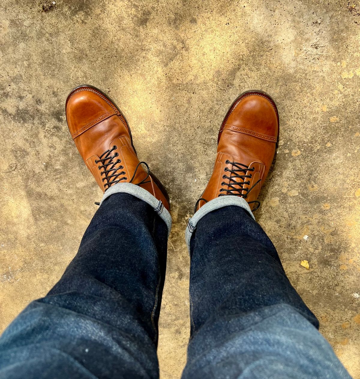 Photo by itsyaboisqueak on August 3, 2025 of the Viberg Service Boot in Conceria 800 Antique Oiled Vacchetta.