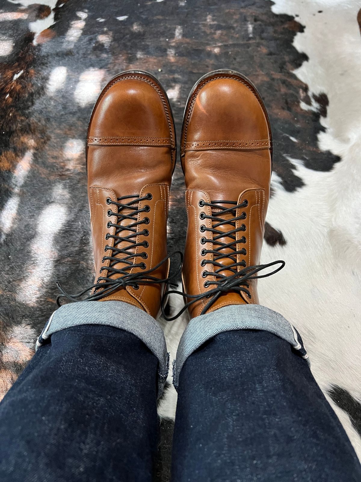 Photo by itsyaboisqueak on August 3, 2025 of the Viberg Service Boot in Conceria 800 Antique Oiled Vacchetta.