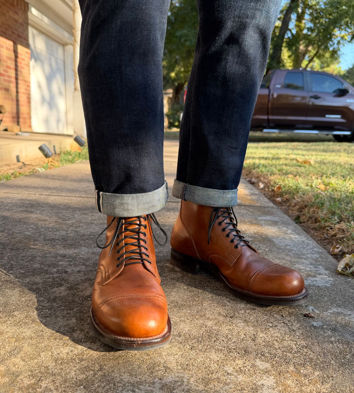 Photo by itsyaboisqueak on October 15, 2025 of the Viberg Service Boot in Conceria 800 Antique Oiled Vacchetta.