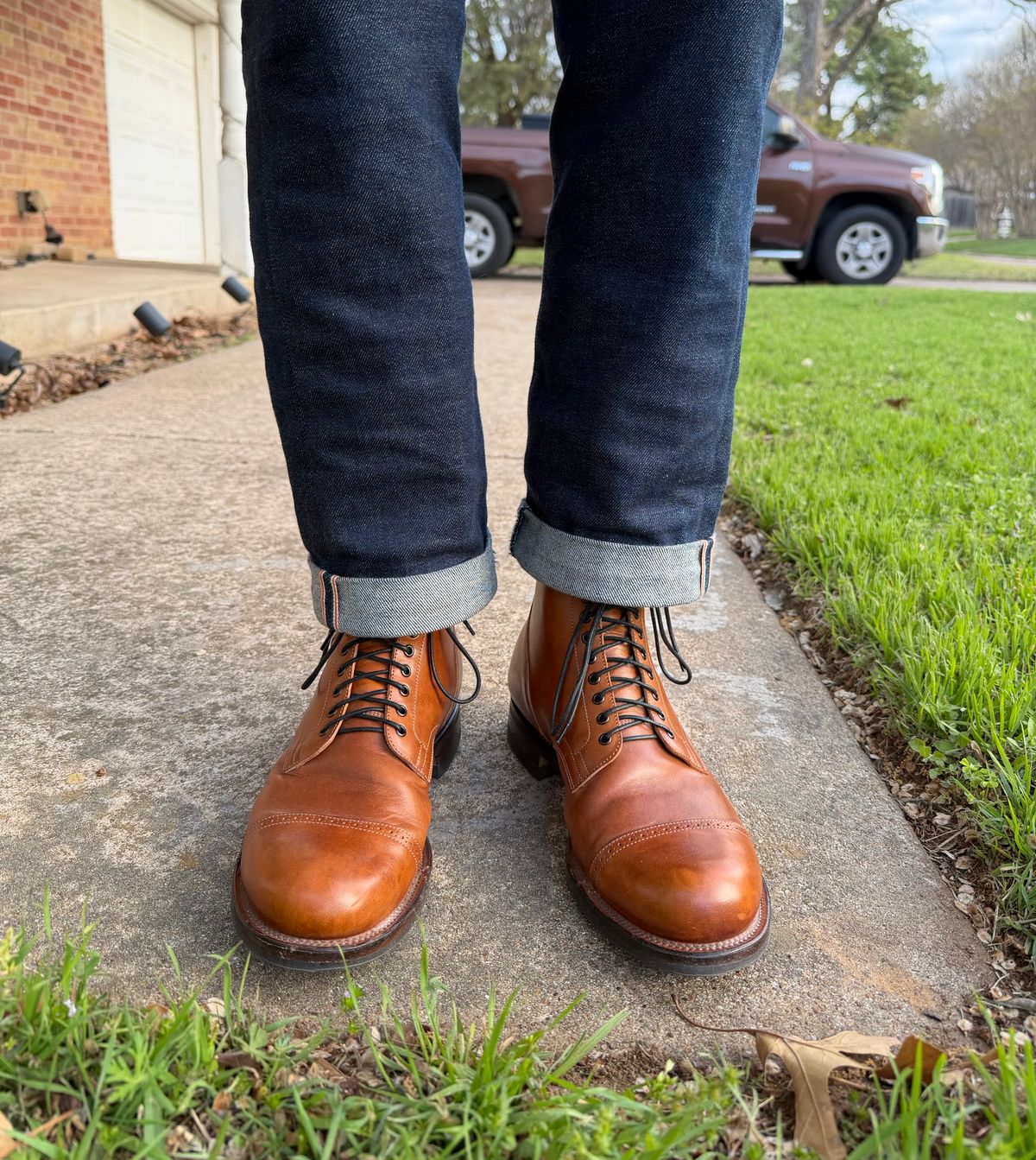 Photo by itsyaboisqueak on March 18, 2026 of the Viberg Service Boot in Conceria 800 Antique Oiled Vacchetta.