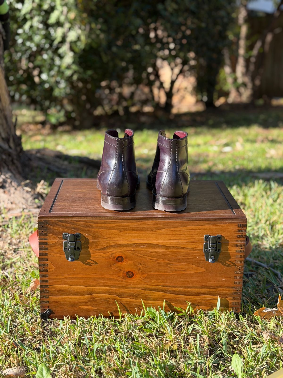 Photo by itsyaboisqueak on November 2, 2025 of the Alden 4600H Plain Toe Boot in Horween Color 8 Shell Cordovan.