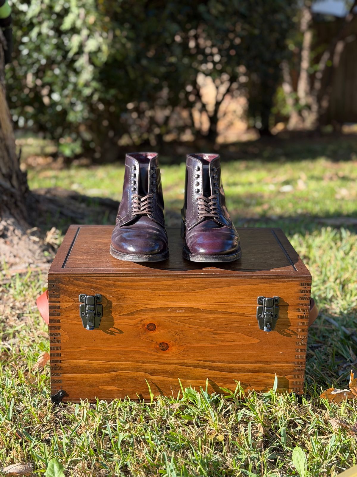 Photo by itsyaboisqueak on November 2, 2025 of the Alden 4600H Plain Toe Boot in Horween Color 8 Shell Cordovan.