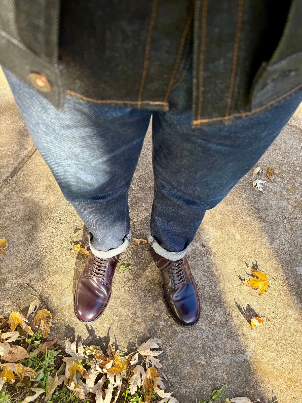 Photo by itsyaboisqueak on December 12, 2025 of the Alden 4600H Plain Toe Boot in Horween Color 8 Shell Cordovan.