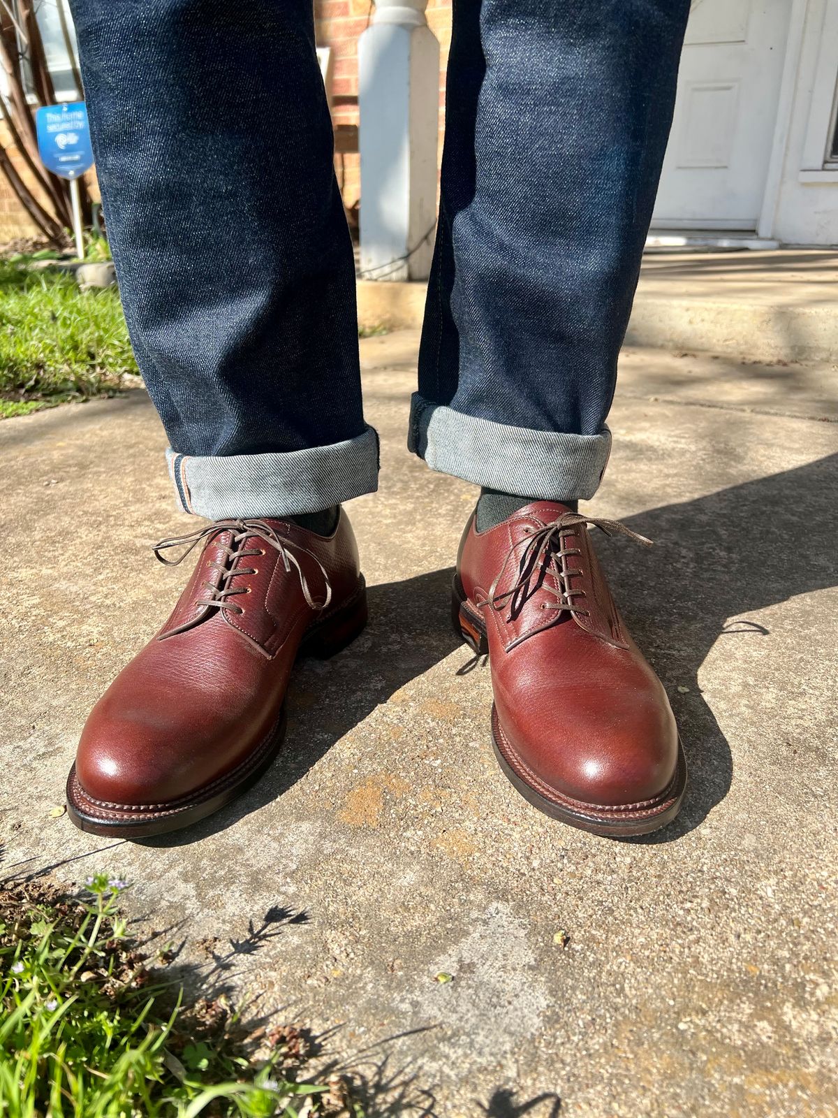 Photo by itsyaboisqueak on March 16, 2025 of the Viberg Rockland Blucher in J&FJ Baker Brown Russian Calf.