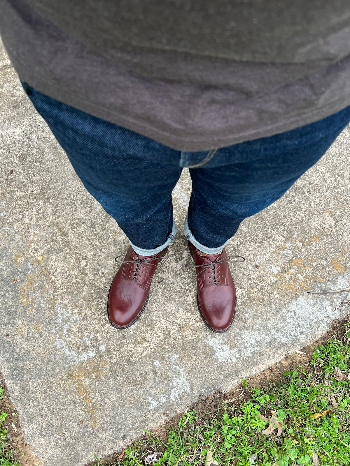 Photo by itsyaboisqueak on March 13, 2025 of the Viberg Rockland Blucher in J&FJ Baker Brown Russian Calf.