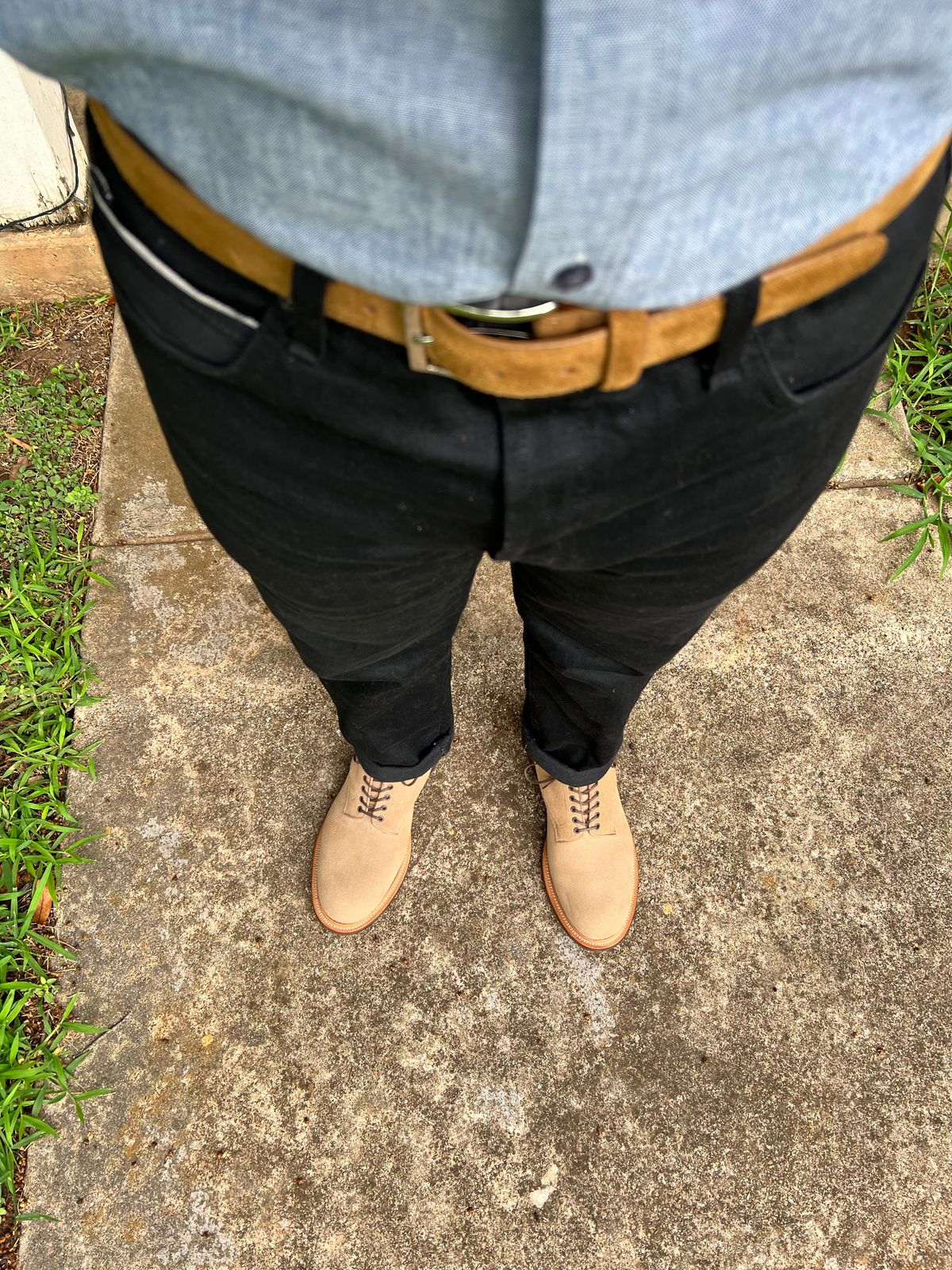 Photo by itsyaboisqueak on July 15, 2025 of the Viberg Navvy in Horween Marine Field Roughout.